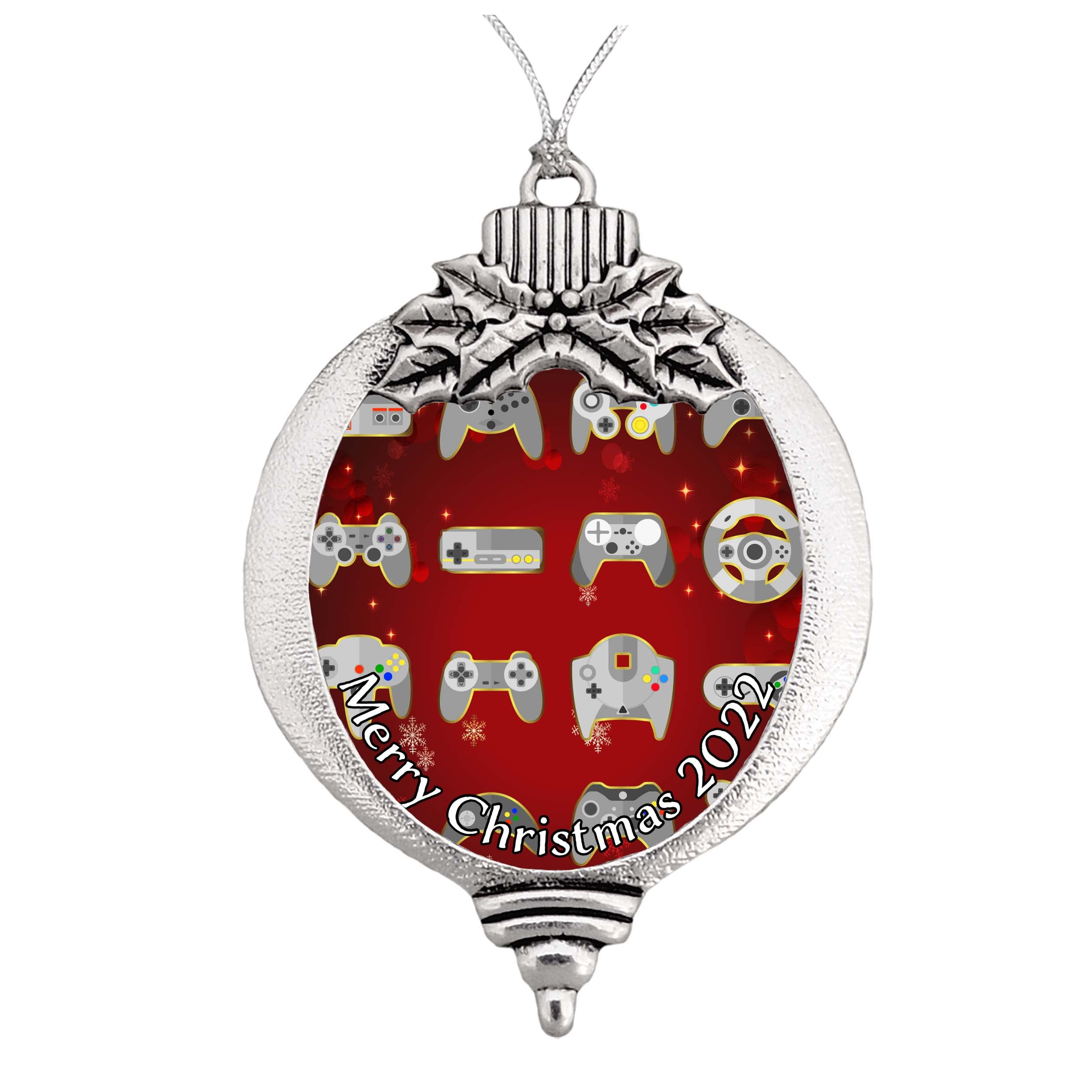 Gamer Video Game Christmas Ornament Set - Snowman & Snowflake Bulb Decorations for Holiday Tree | Perfect for Gaming Enthusiasts & Christmas Decor