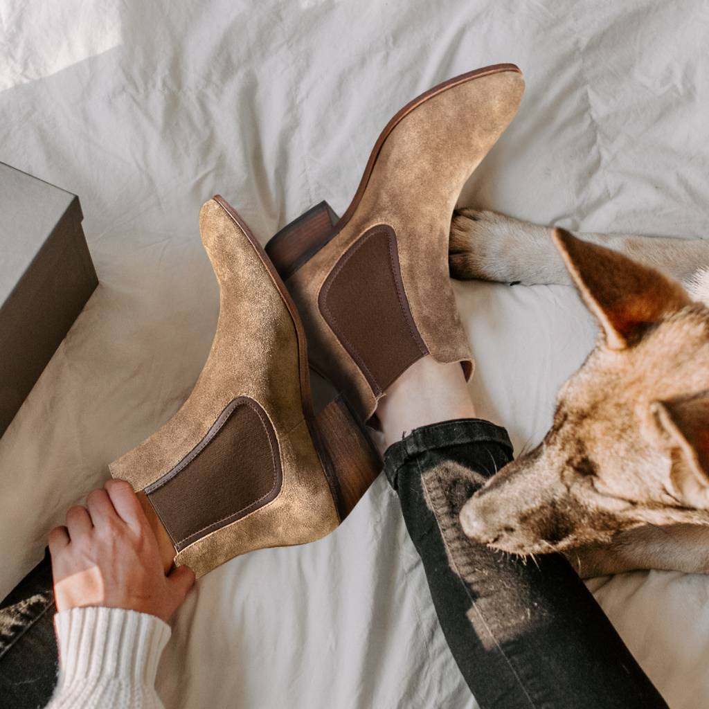 Duchess Bootie Women's Ankle Boots - Dusty Brown Suede Casual Shoes for Fall & Winter | Perfect for Office, Date Night & Everyday Wear