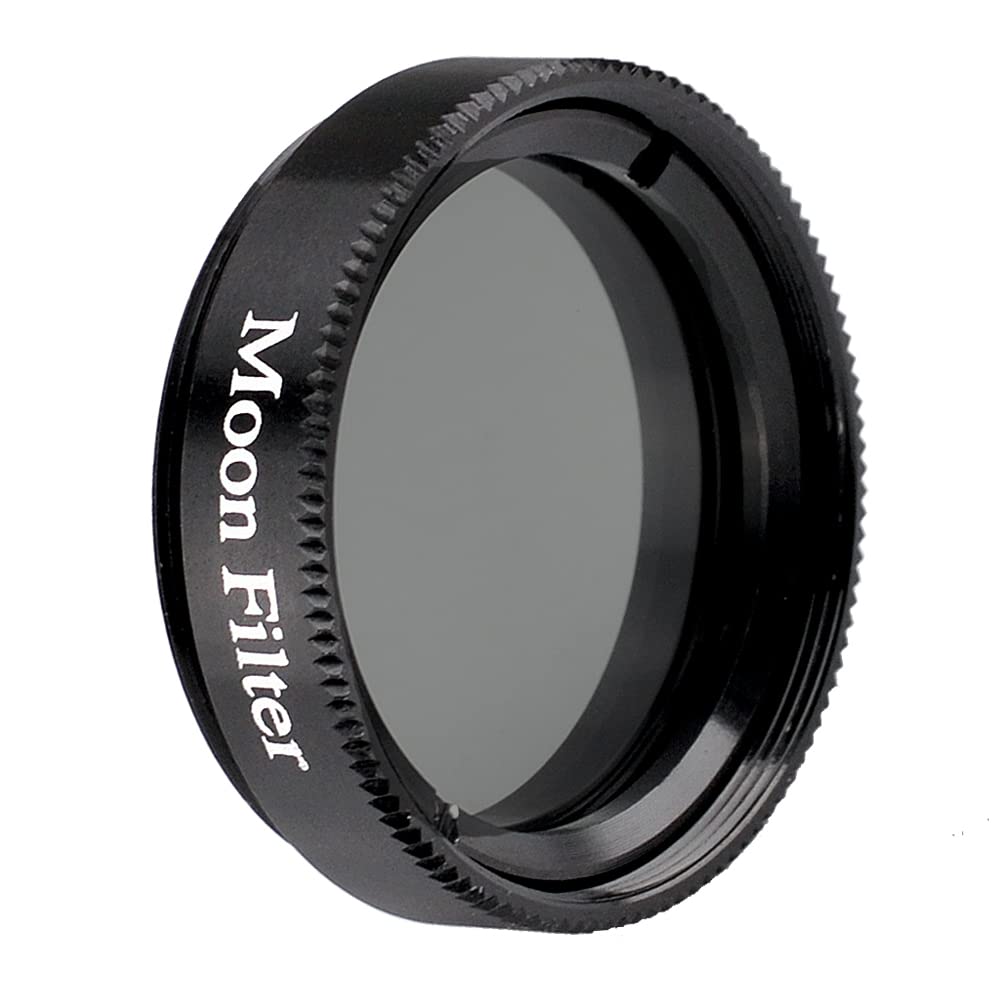 1.25 Inch Moon Filter with Aluminum Frame - Light Pollution Reduction Filter for Telescope Eyepieces | Enhance Lunar Viewing & Astronomy Observation