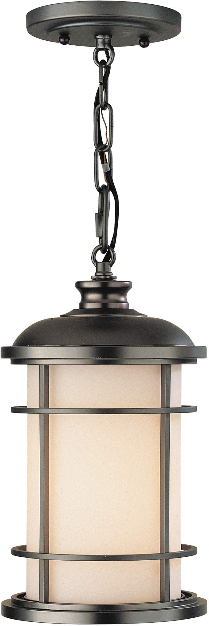 Feiss OL2209BB Lighthouse Outdoor Lighting Pendant Lantern - Bronze Finish, 1-Light Fixture (7 Inch Diameter x 13 Inch Height), 60 Watts - Perfect for Porch, Patio, Garden & Entryway Lighting