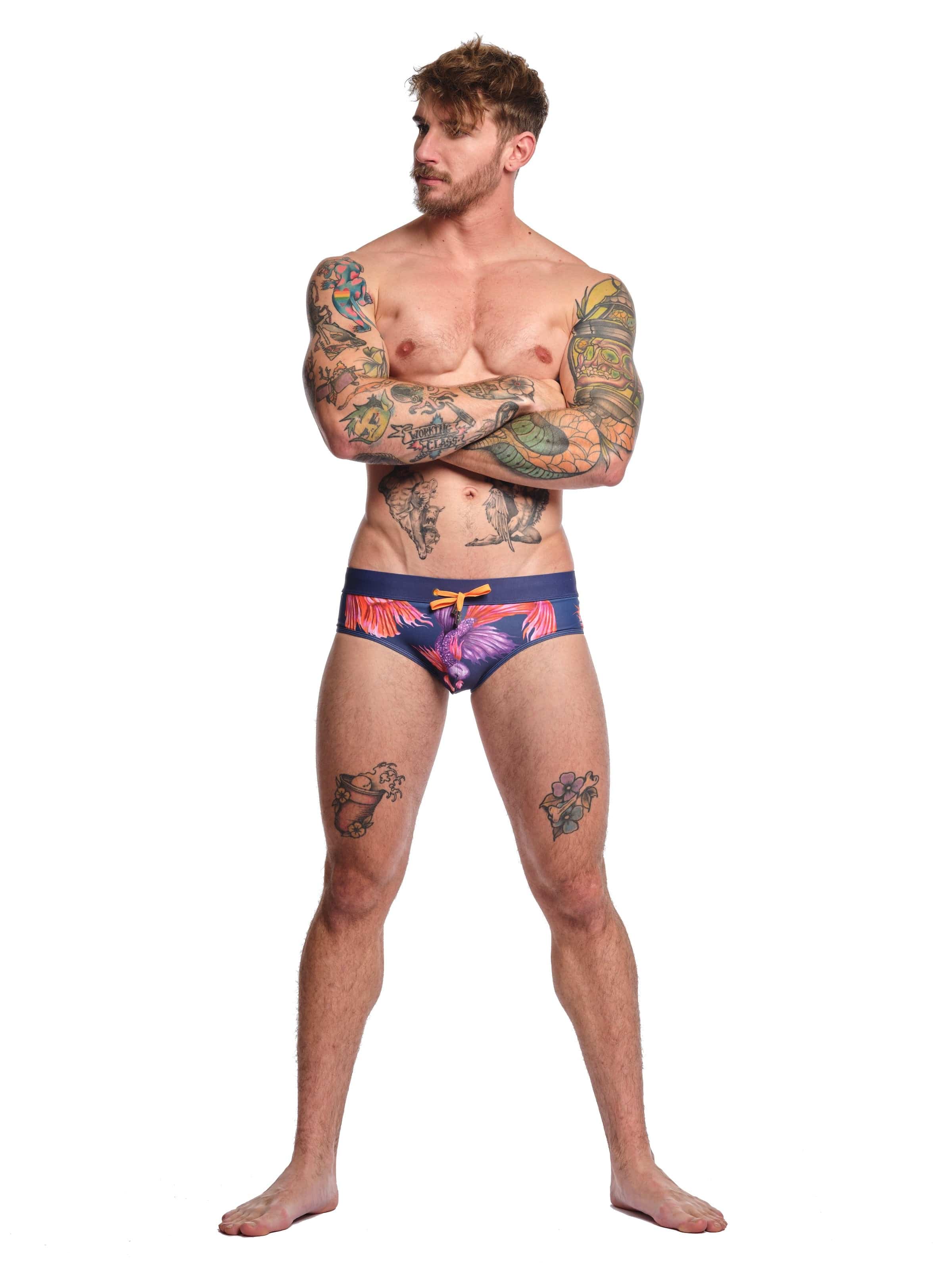 Premium Navy Blue Swim Briefs for Men - Comfortable & Stylish Swimwear for Swimming, Beach, Pool & Water Sports