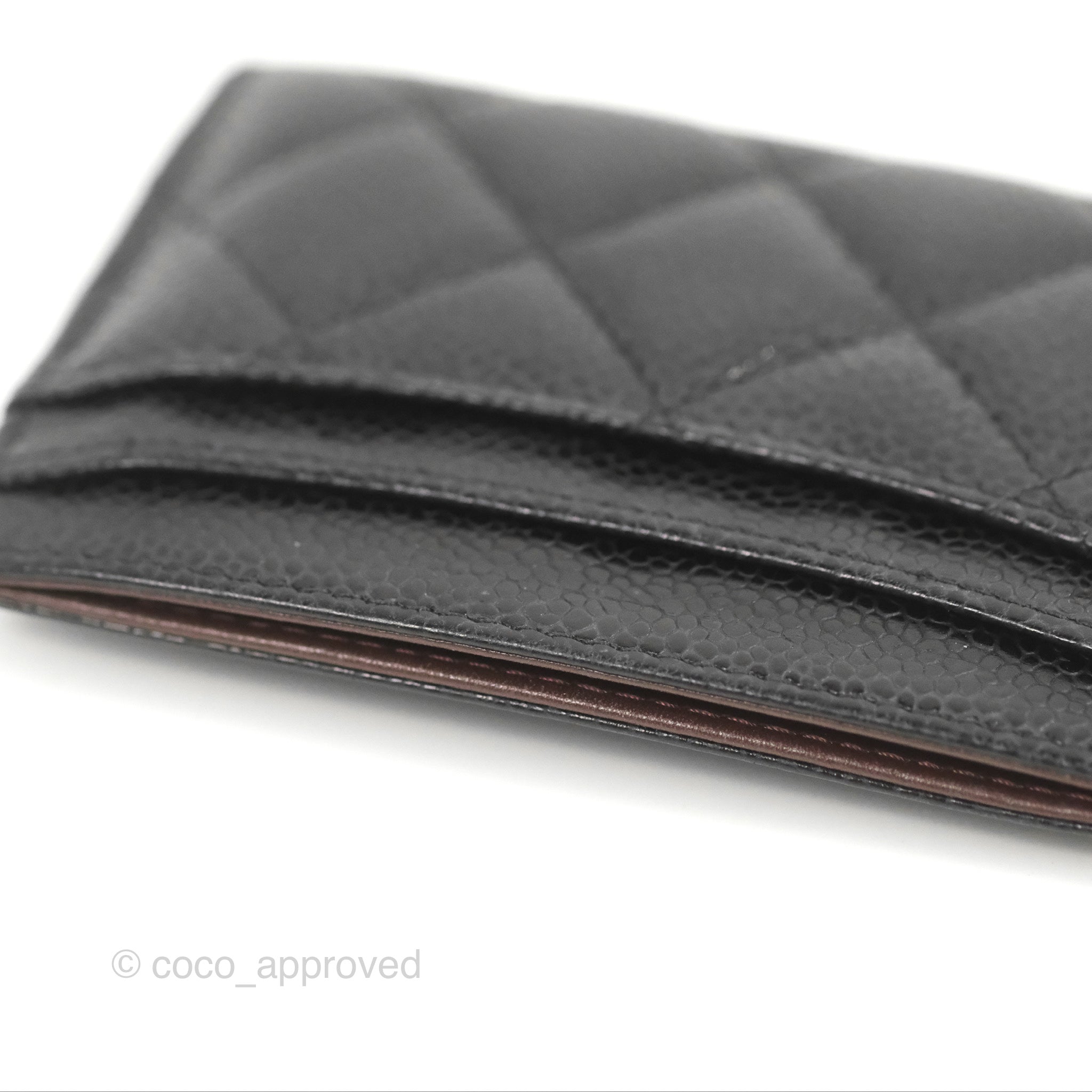 Chanel Classic Flat Card Holder in Black Caviar Leather with Gold Hardware - Perfect for Everyday Use & Luxury Gift Giving