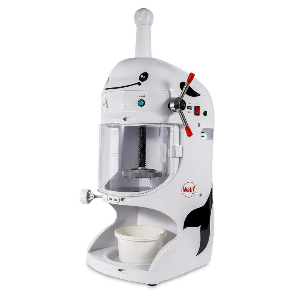 350W Commercial Ice Shaver Machine - Electric Snow Cone Maker & Ice Crusher for Shaved Ice - 110V Heavy Duty Ice Shaving Machine for Coffee Shops, Milk Tea Stores, Restaurants & Hotels - Perfect for Cocktails, Desserts & Summer Treats