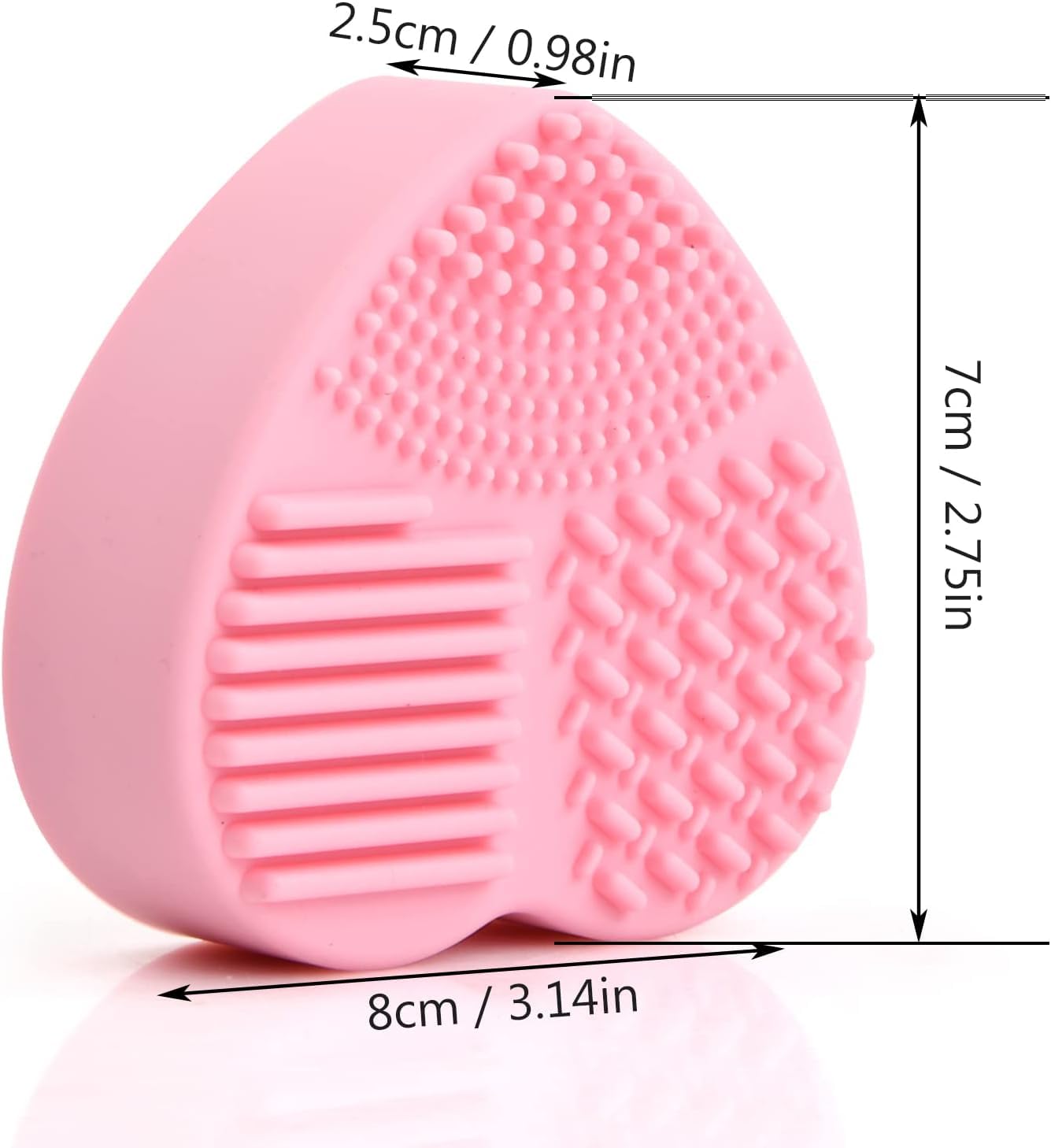 COSLUXE Silicone Makeup Brush Cleaning Mat - Egg Shaped Cosmetic Brush Scrubber & Washing Tool for Professional & Home Use - Portable Beauty Accessory for Sink, Countertop or Travel (1 Piece)