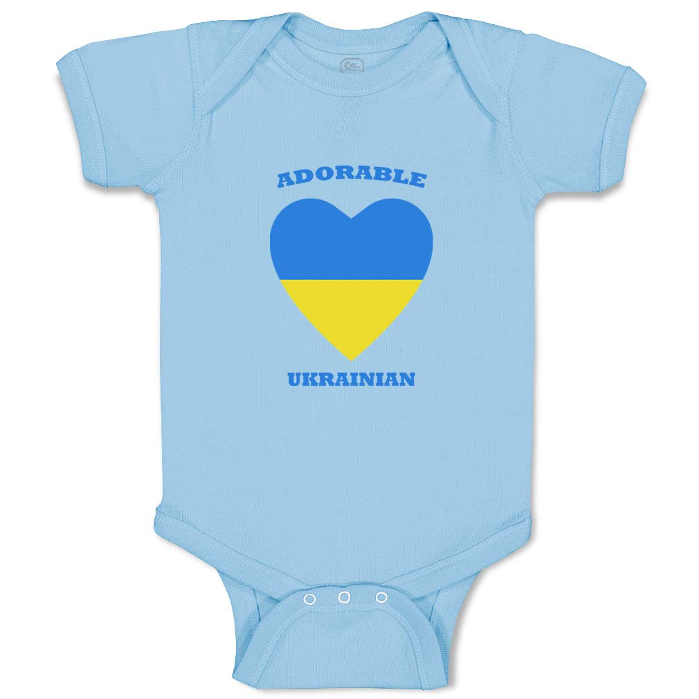 Custom Boy & Girl Baby Bodysuit - Adorable Ukrainian Heart Cotton Onesie for Newborns & Infants | Perfect for Family Photos, Christenings & Special Occasions