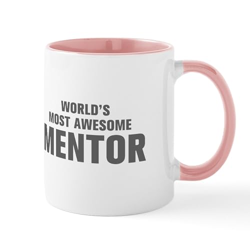 White/Pink Inside - WORLDS MOST AWESOME Mentor Akz Gray 500 Mugs