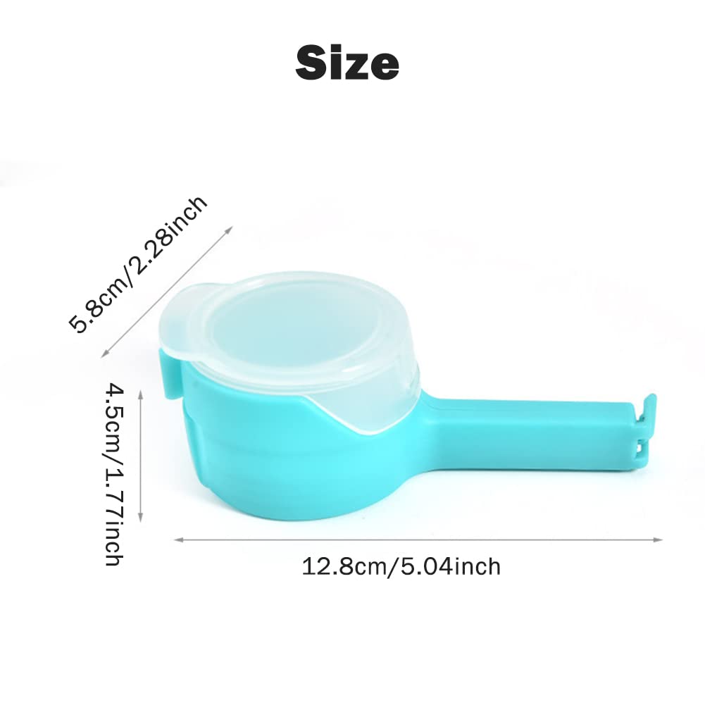4Pcs Reusable Plastic Bag Clips with Pour Spout - Food Storage Sealing Clips for Snacks, Cereal, Chips & Liquids - Perfect for Kitchen Pantry Organization & Easy Pouring