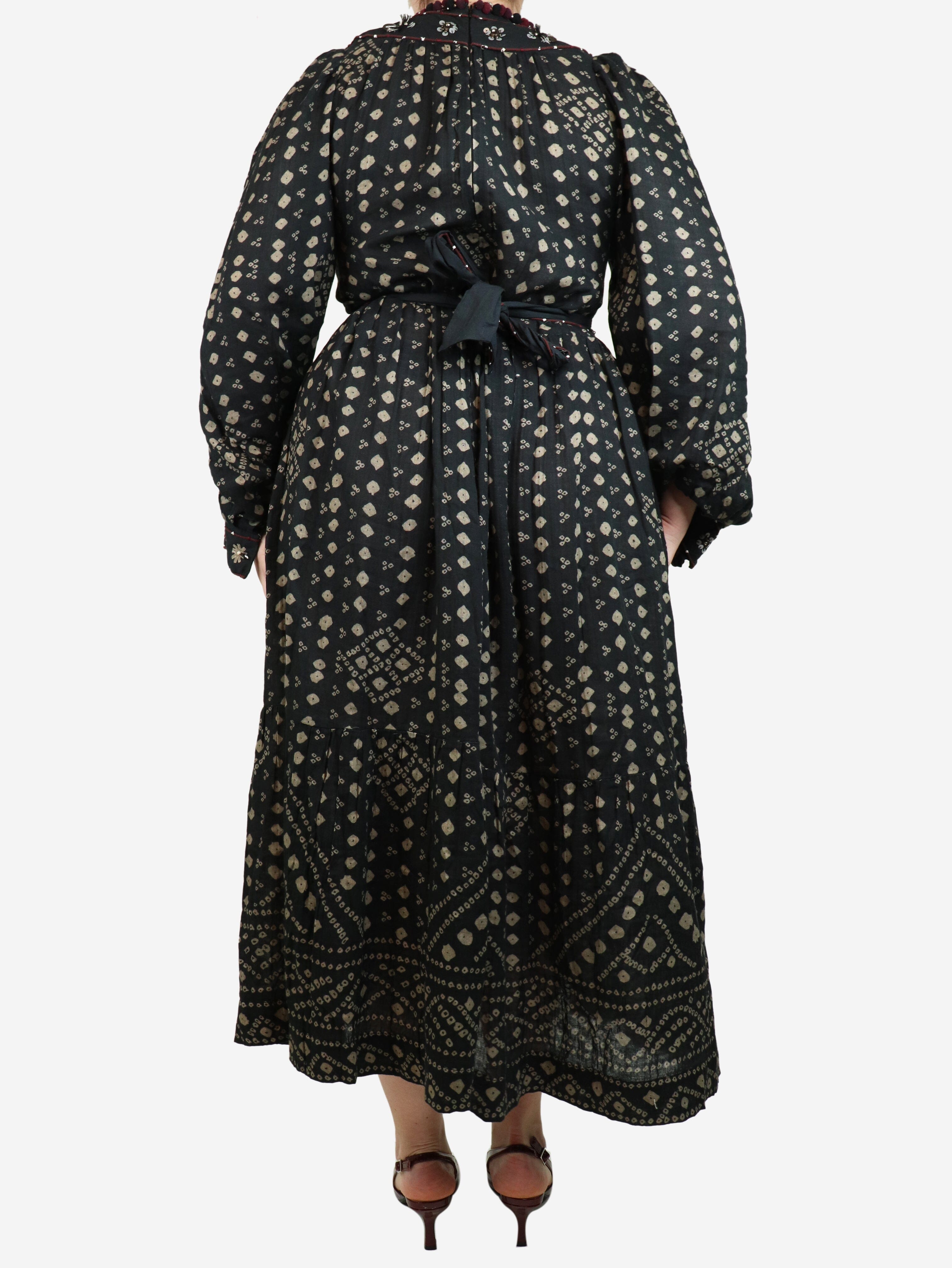 Black Maja Embellished Cut-Out Midi Dress - Size L - Perfect for Evening Parties, Date Nights & Special Occasions