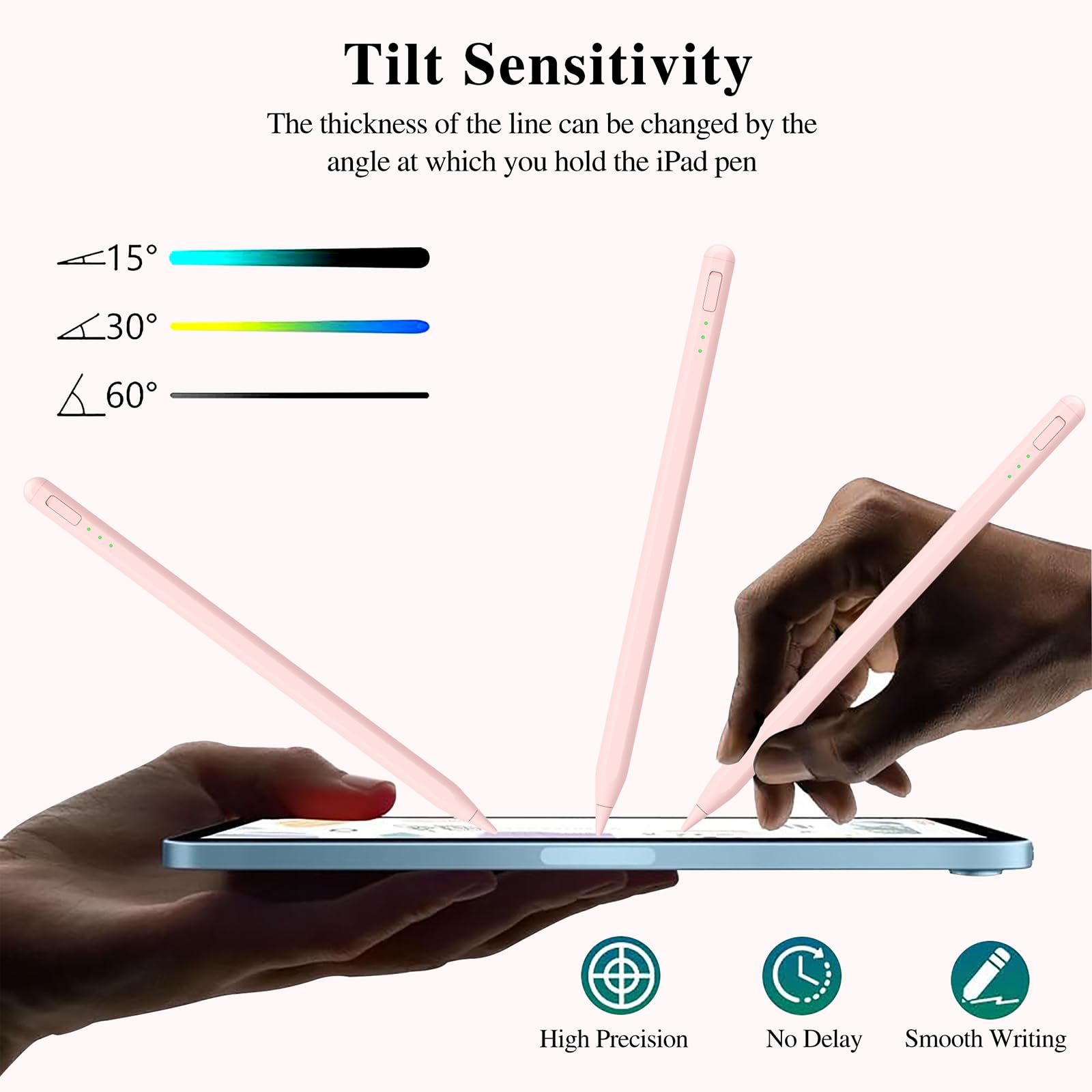 Fast Charging Stylus Pen for iPad 11th & 10th Gen - 14Mins Quick Charge, Palm Rejection, Tilt Sensitivity - Compatible with iPad Air 11/13-inch (M3/M2), iPad Pro 11/13-inch (M4), iPad 6-11th Gen - Perfect for Drawing, Note-Taking & Digital Art