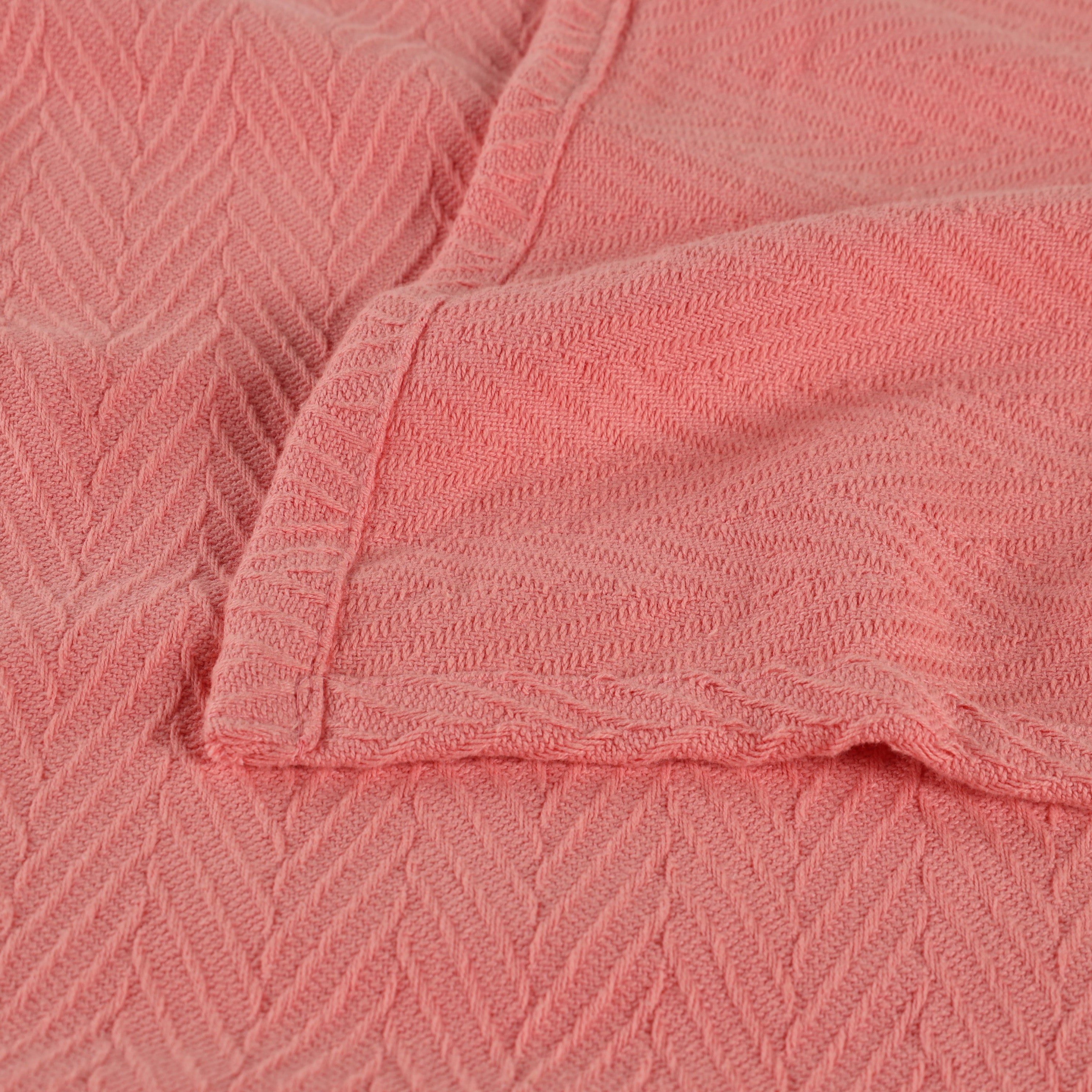Soft All-Season Chevron Cotton Bed Blanket & Sofa Throw - Cozy Home Decor for Living Room, Bedroom, and Travel