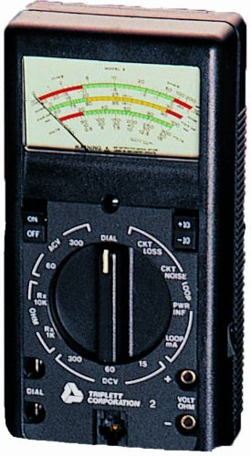 Triplett 3077 Heavy Duty Handheld Transmission Tester - Line Loss, Noise, Power Influence, Line Current, DC/AC Volt Ohm Meter with Protective Case | Ideal for Telecom, Electrical & Industrial Testing
