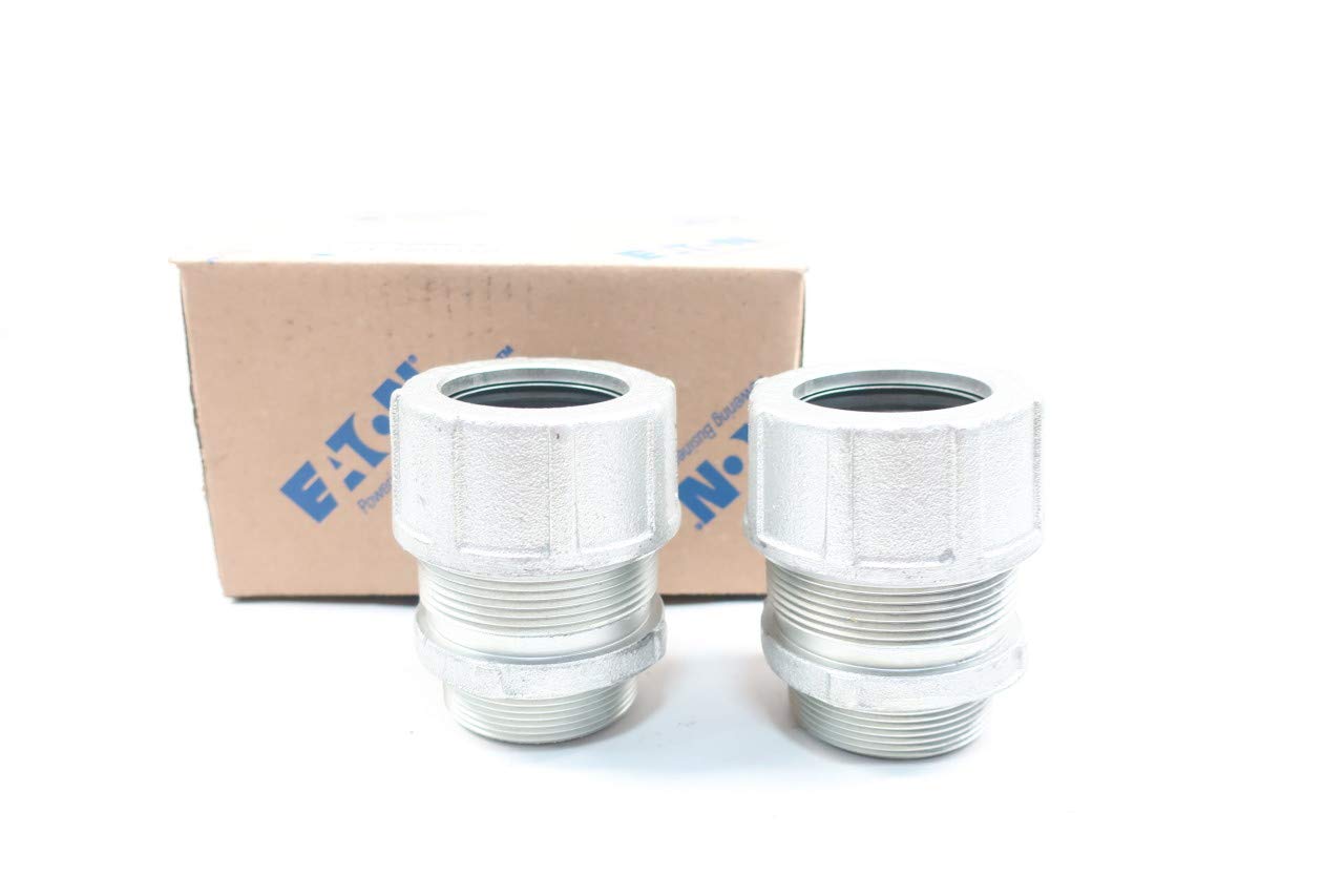 EATON CGB6915 CROUSE-HINDS 2IN Straight Body MNPT Cord Cable Fitting - 2 Pack - for Electrical Wiring, Conduit Connections & Industrial Applications