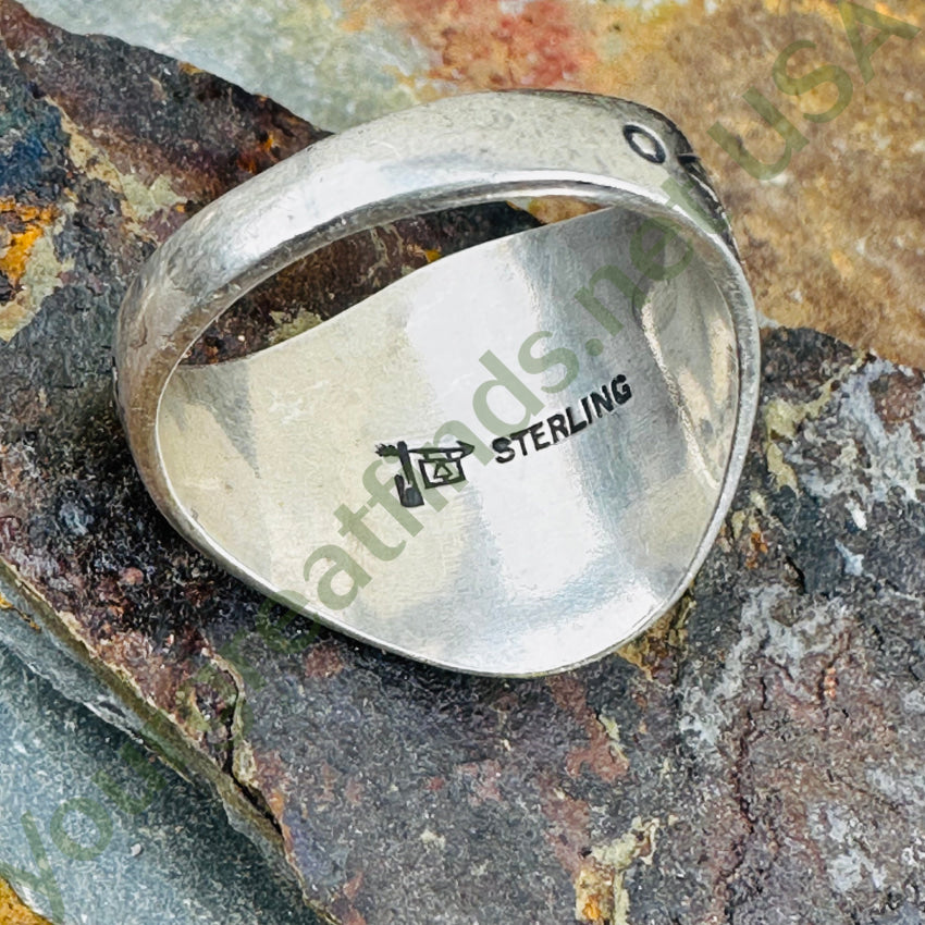 Vintage Bell Trading Post Indian Arrowhead Ring - Sterling Silver & Turquoise Jewelry - Size 10 - Native American Style for Boho Fashion & Gift Giving