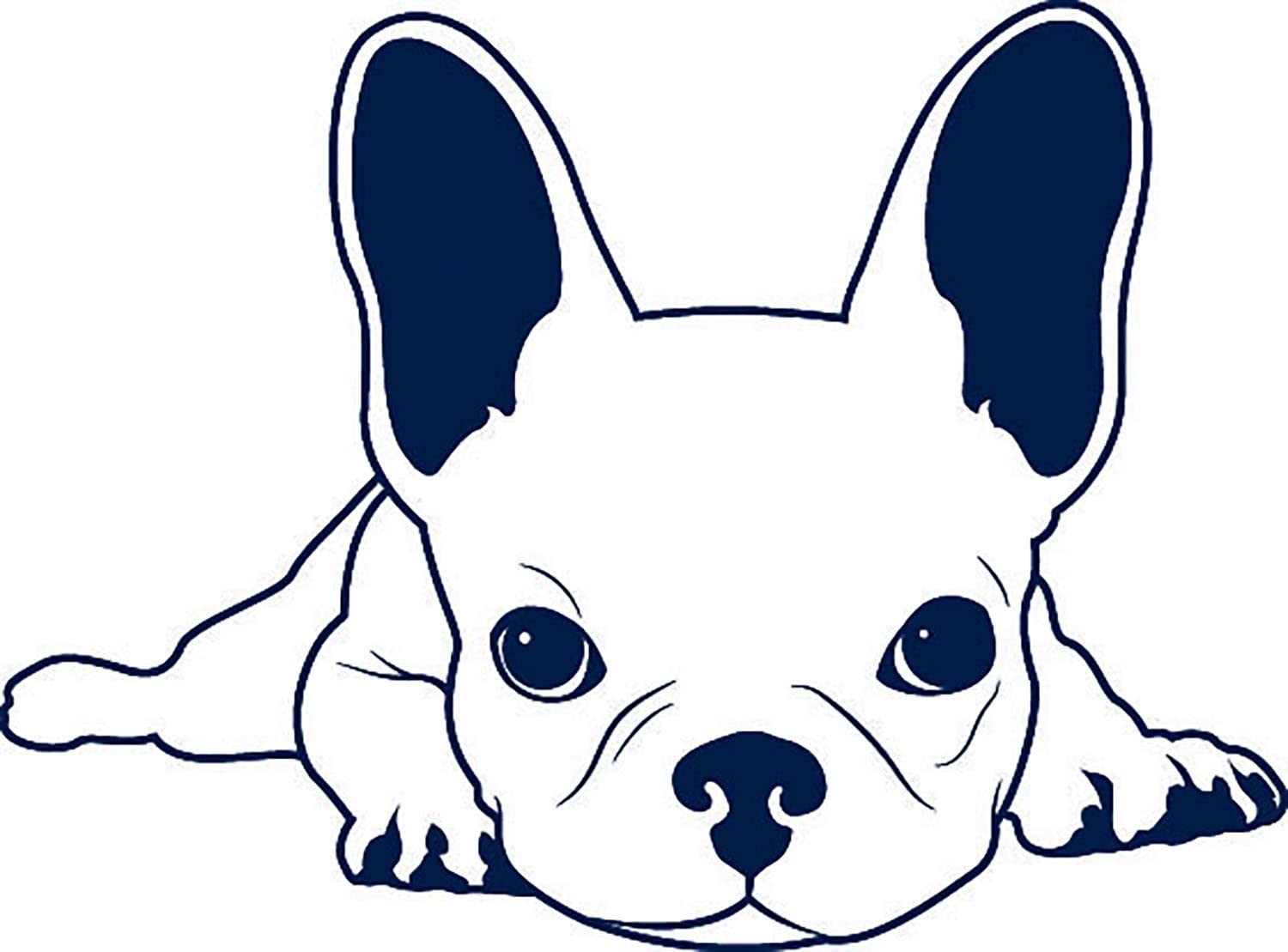 Long-Lasting 1-2 Weeks Semi-Permanent Temporary Tattoo Ink - Realistic Bulldog & French Bulldog Designs for Adults | Navy Blue Fake Tattoos for Men & Women (Chest, Neck, Arm) | Perfect for Pet Lovers, Costume Parties & Tattoo Tryouts (4 Sheets)