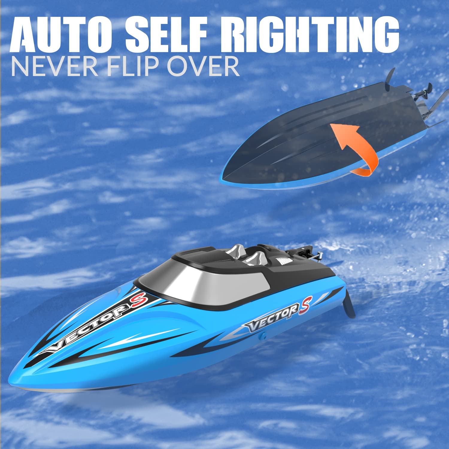 VOLANTEXRC 30+MPH High Speed Brushless RC Boat for Adults - 17.7
