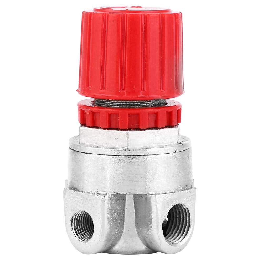 Fafeicy High Precision 4-Hole Steel Pressure Regulating Valve for Air Compressor - Piston Structure Control Accessory - Perfect for Industrial Pneumatic Systems & HVAC Applications