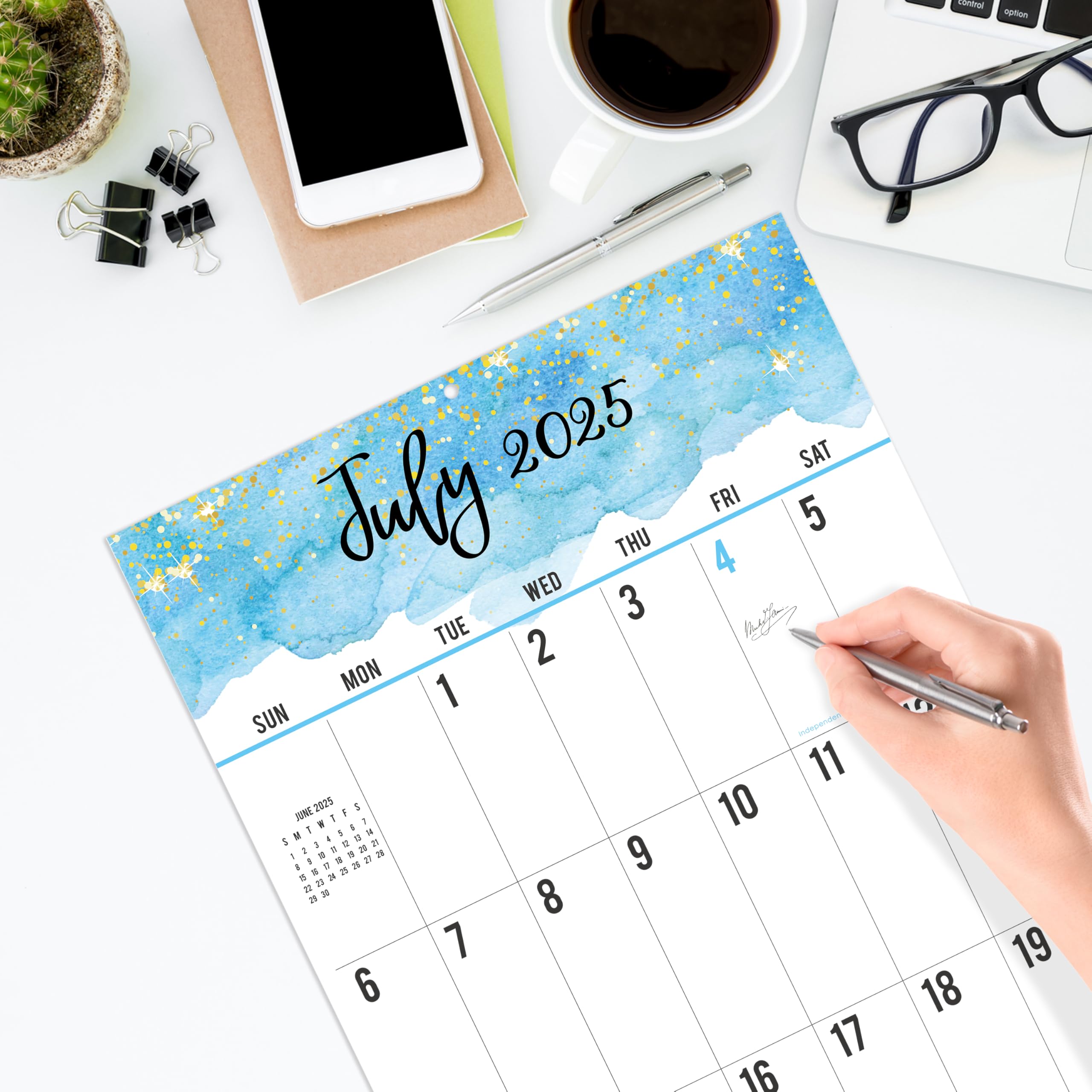 2025-2026 Wall Calendar - 18 Month Large Print Monthly Planner (July 2025-December 2026) | Big Grid Design | 12