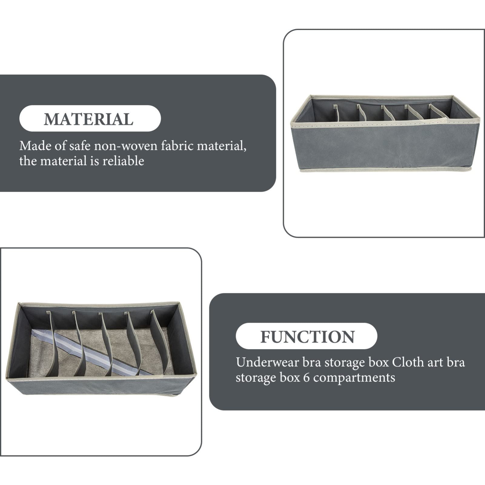 Cabilock 3-Piece Bra Storage Box Set - Underwear Organizer with Bead Holder for Drawer, Dresser & Travel - Perfect for Lingerie, Panties & Socks Organization at Home or On The Go