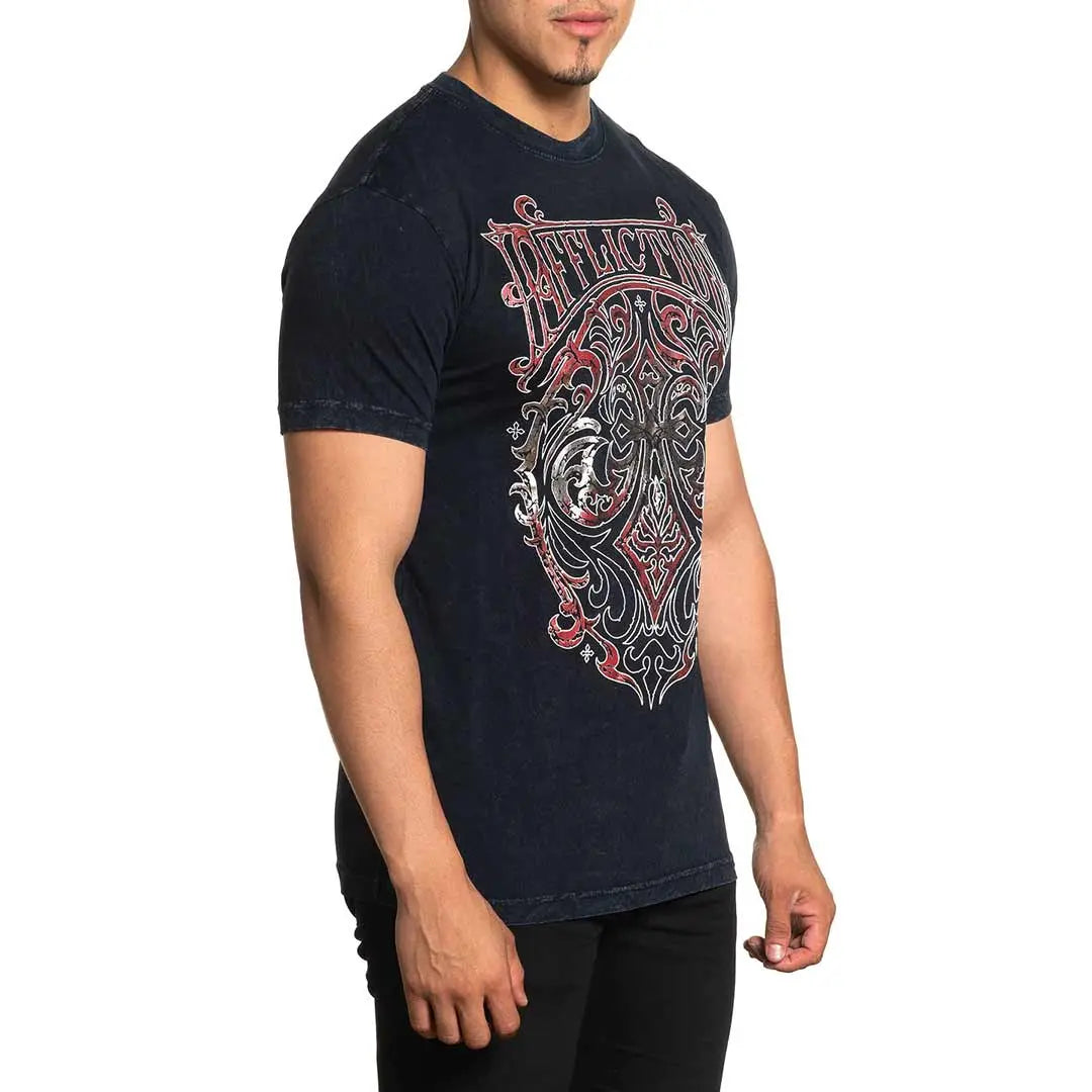 Affliction Men's Marblesmith Graphic T-Shirt - Soft Cotton Short Sleeve Tee for Casual Wear, Street Style & Rock Concerts