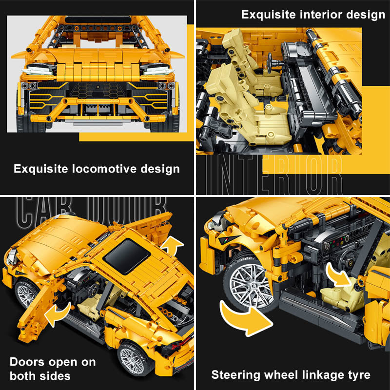 MORKMODEL 023026 Lamborghini Urus SUV Building Blocks Set - 1510pcs High-Quality Model Car Kit for Adults & Teens - Perfect for Collectors, DIY Enthusiasts, and Home Office Decoration