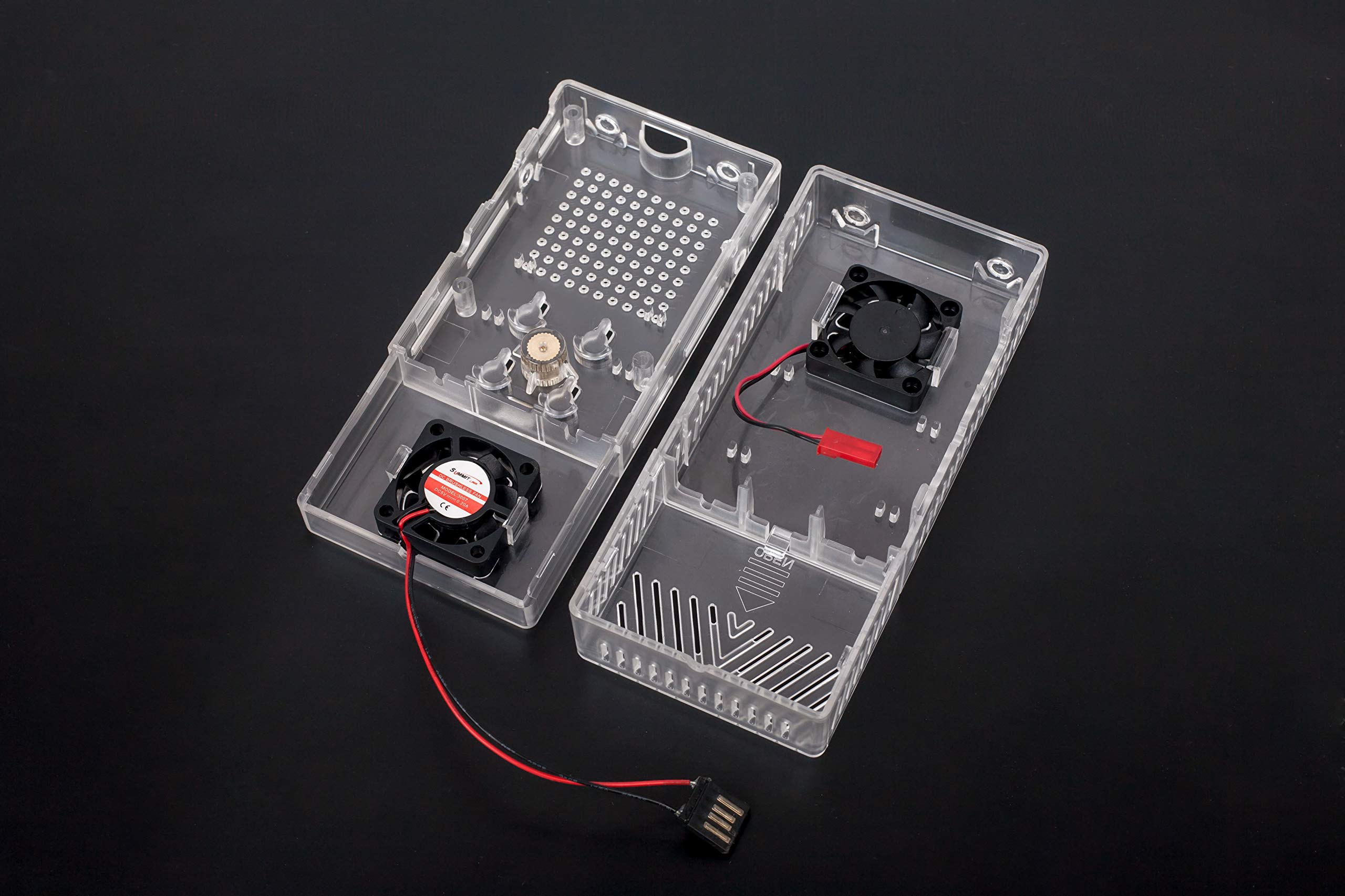 Summitlink V2 Clear Case with Dual Cooling Fans for ADS-B Kit - Compatible with AHRS Module & GPYes | Perfect for Aviation Enthusiasts & DIY Drone Builders