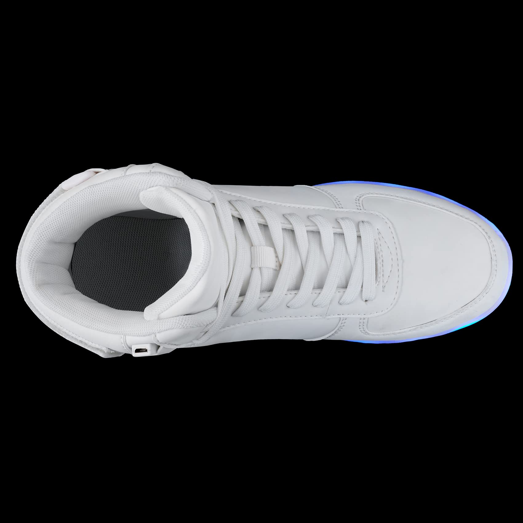 DIYJTS Unisex LED Light Up Sneakers - USB Rechargeable High Top Glowing Shoes for Men, Women & Teens | Night Running, Rave Parties, Halloween Costume, Fashion Statement