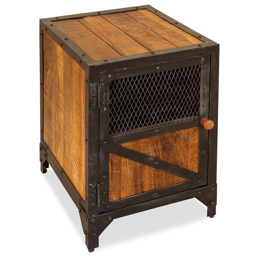 Progressive Furniture Everest Accent Table & Nightstand - Modern Brown Wooden Side Table for Bedroom, Living Room & Office Decor