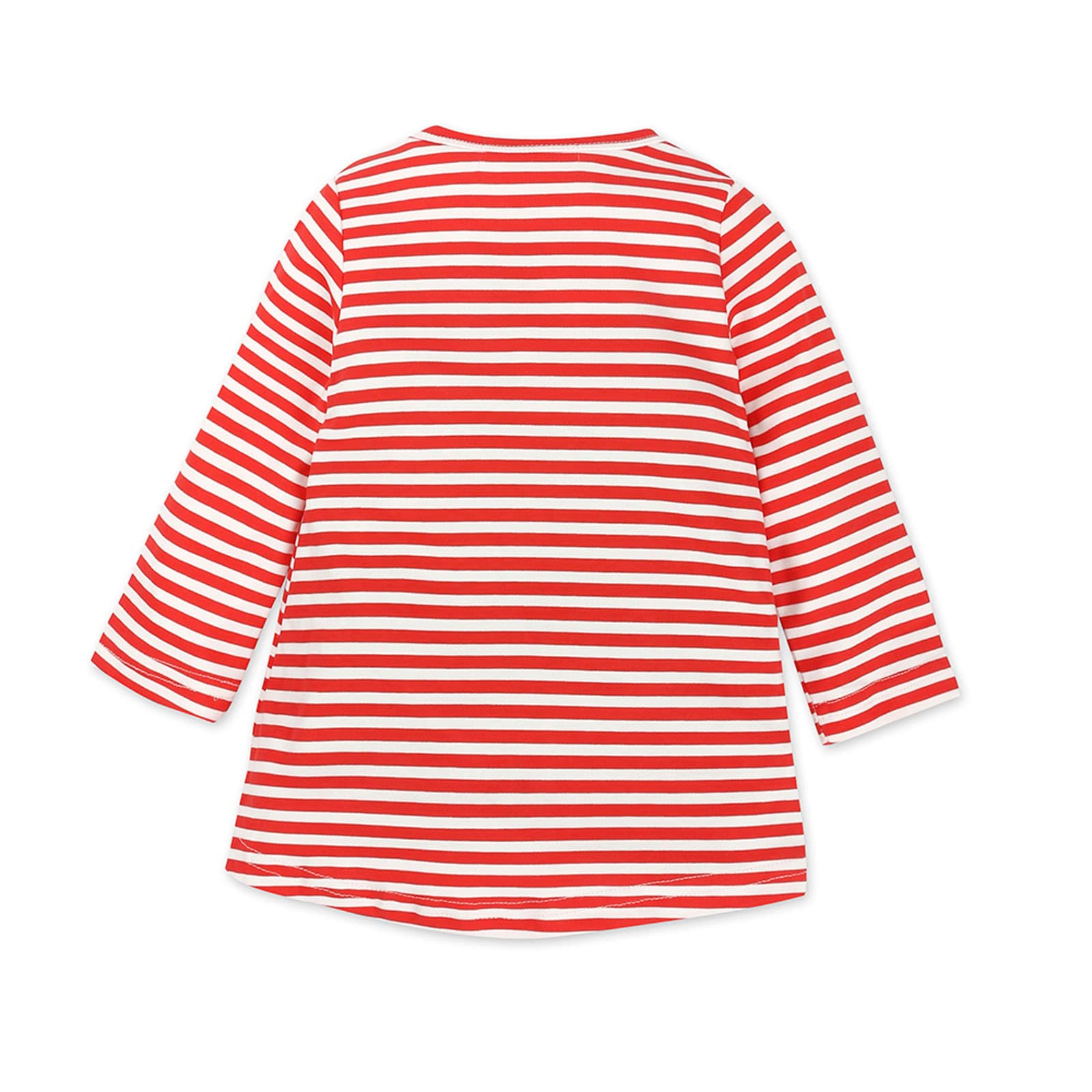 **Adorable Girls' Christmas Long Sleeve Striped Dress (9 Months-6 Years) - Round Neck Fawn Princess Party Dress for Spring, Fall & Winter | Holiday Party, Family Photos, Birthday & Special Occasions | Perfect for Christmas Celebrations, School Events, Photo Shoots & Everyday Wear | Great for Festive Gatherings, Playdates & Seasonal Outfits**