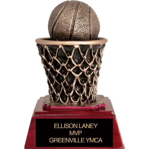 Premium Sculpted Basketball Trophy Set of 5 - Championship Awards for Teams, Players & Coaches - Perfect for Tournaments, School Sports & Office Recognition Ceremonies