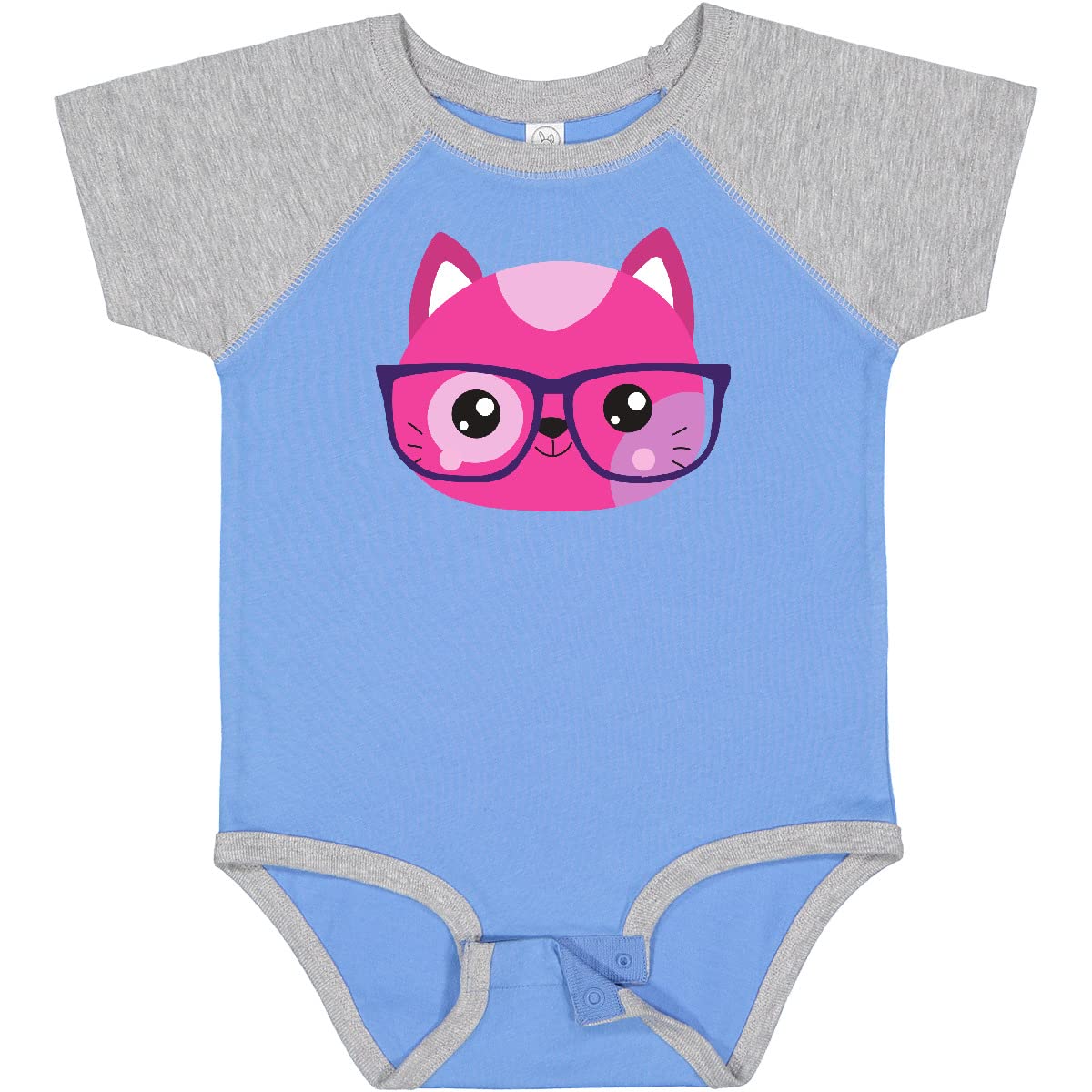Hipster Cat Bodysuit - Stylish Kitten with Glasses for Babies