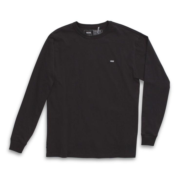 VANS Off The Wall Classic Long Sleeve T-Shirt for Men & Women | Black Cotton Crewneck Tee | Casual Streetwear & Skate Style | Perfect for Everyday Wear & Outdoor Activities