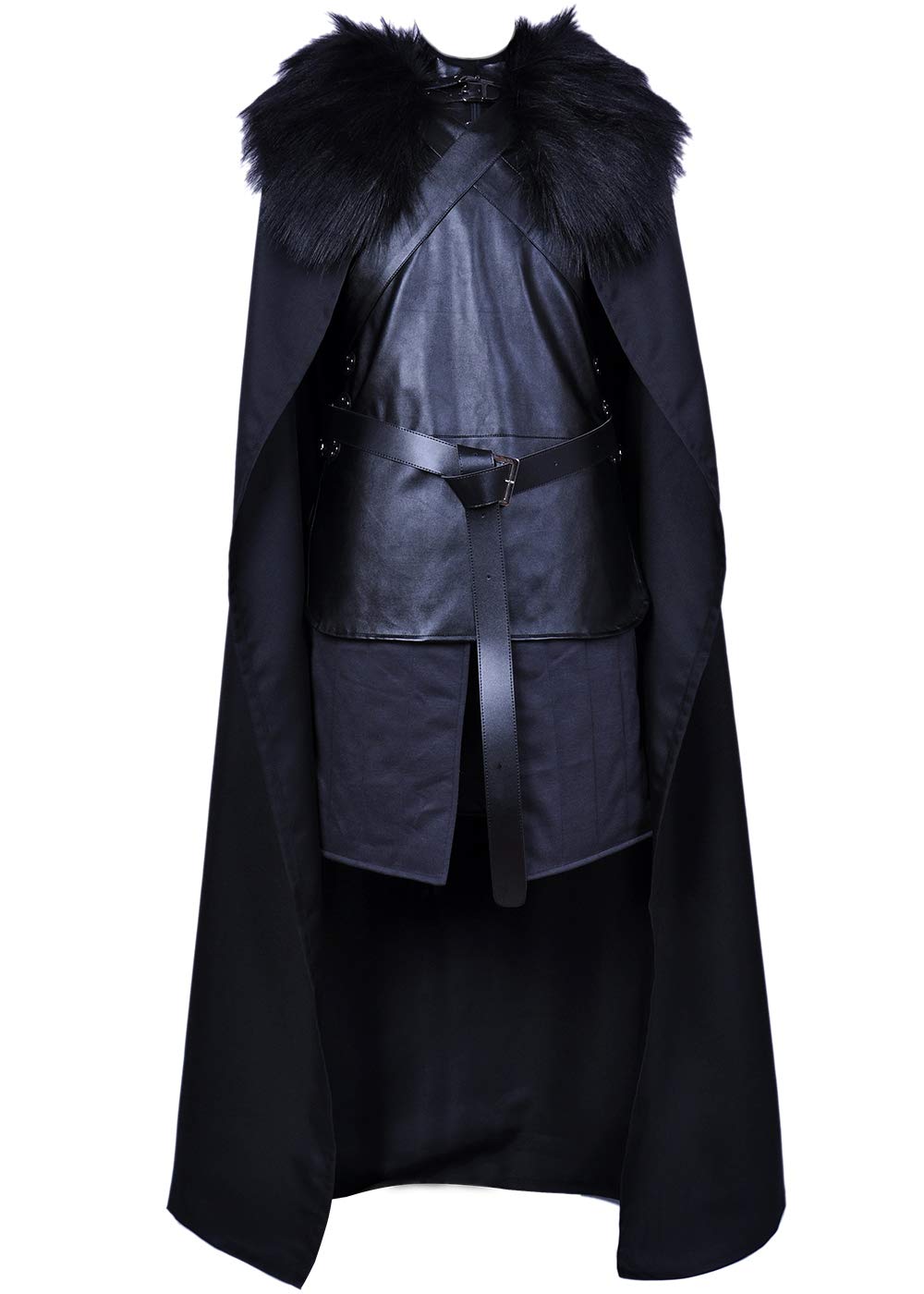 Jon Snow Cosplay Costume for Men - Game of Thrones Night's Watch Outfit with Black Cape & Coat - Halloween, Medieval, Renaissance Fair Costume - Perfect for Cosplay Events, Halloween Parties & Themed Gatherings