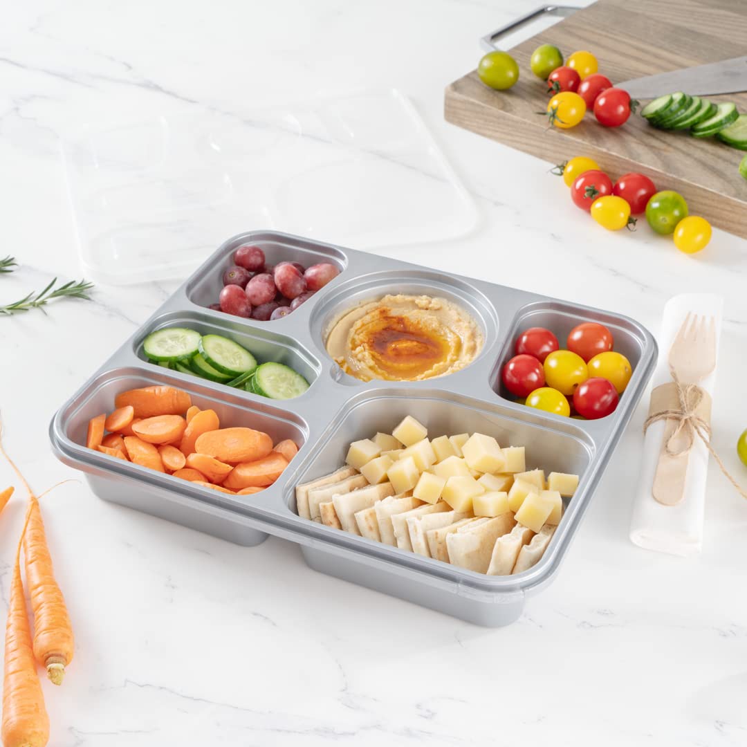 Restaurantware Futura 50.7oz Meal Prep Containers with Lids - 100 Pack Tamper-Evident Microwavable Disposable Plastic Food Storage Containers for Takeout, Lunches & Meal Prepping - BPA-Free, Leak-Proof (Ideal for Restaurants, Catering & Home Meal Prep)