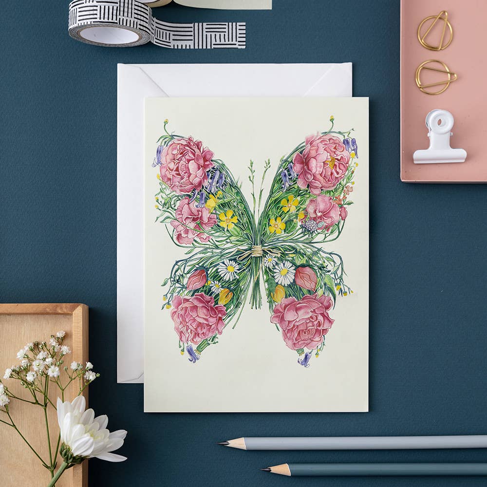 Beautiful Butterfly Greeting Cards - Handmade Floral Design for Birthdays, Anniversaries & Special Occasions | Perfect for Wedding Invitations, Thank You Notes & Gift Giving