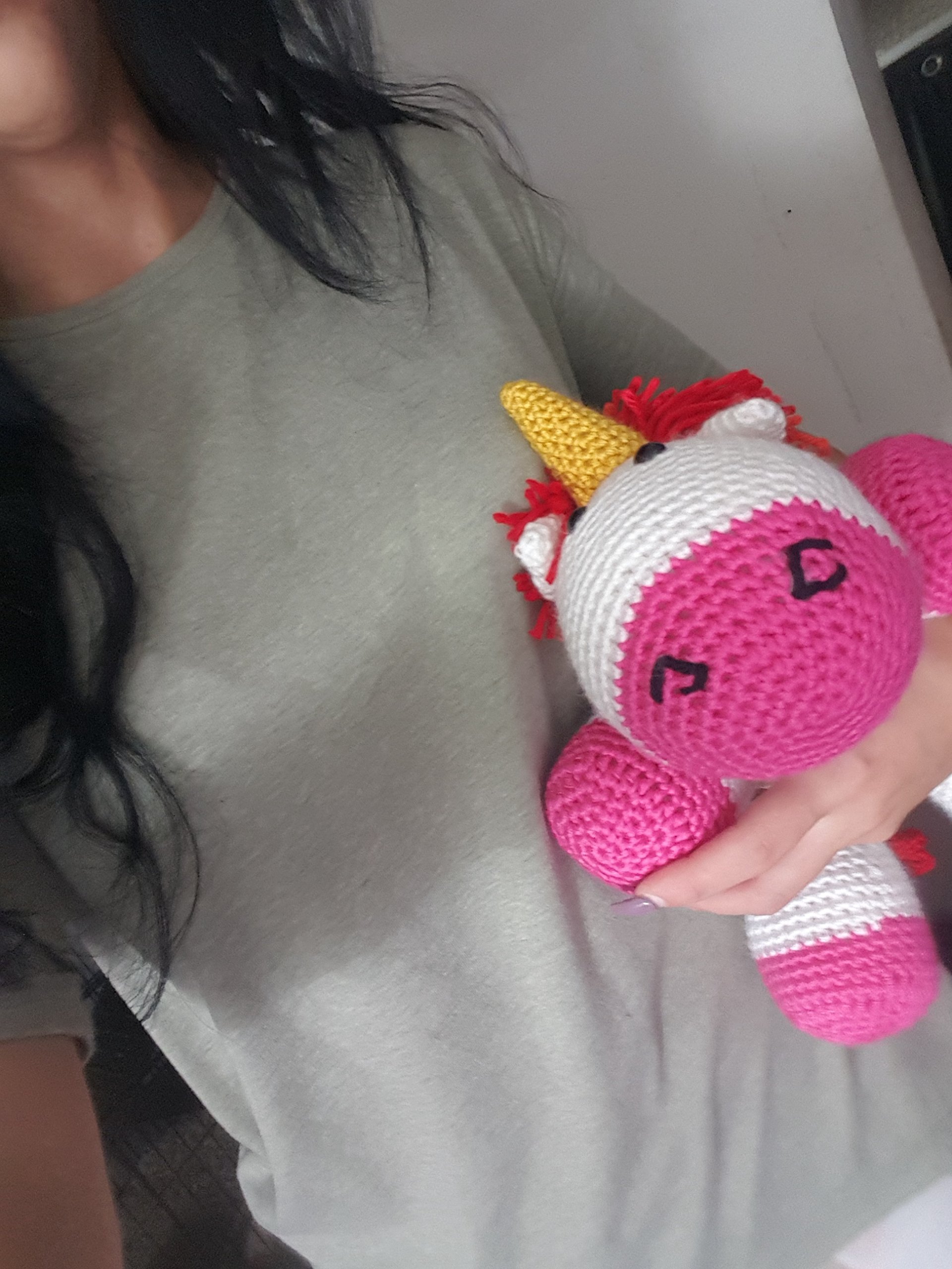 Large Crochet Unicorn Doll - Handmade Plush Stuffed Animal Toy for Kids, Perfect for Birthday Gifts, Nursery Decor and Cuddling Companion