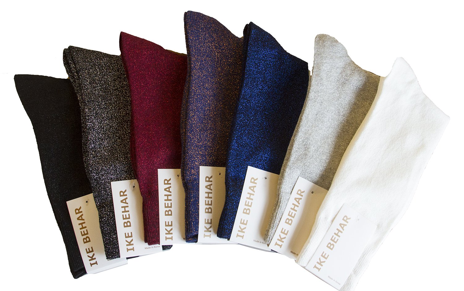 Men's Fashion Glitter Dress Socks - Premium White Formal Socks for Business, Parties & Special Occasions