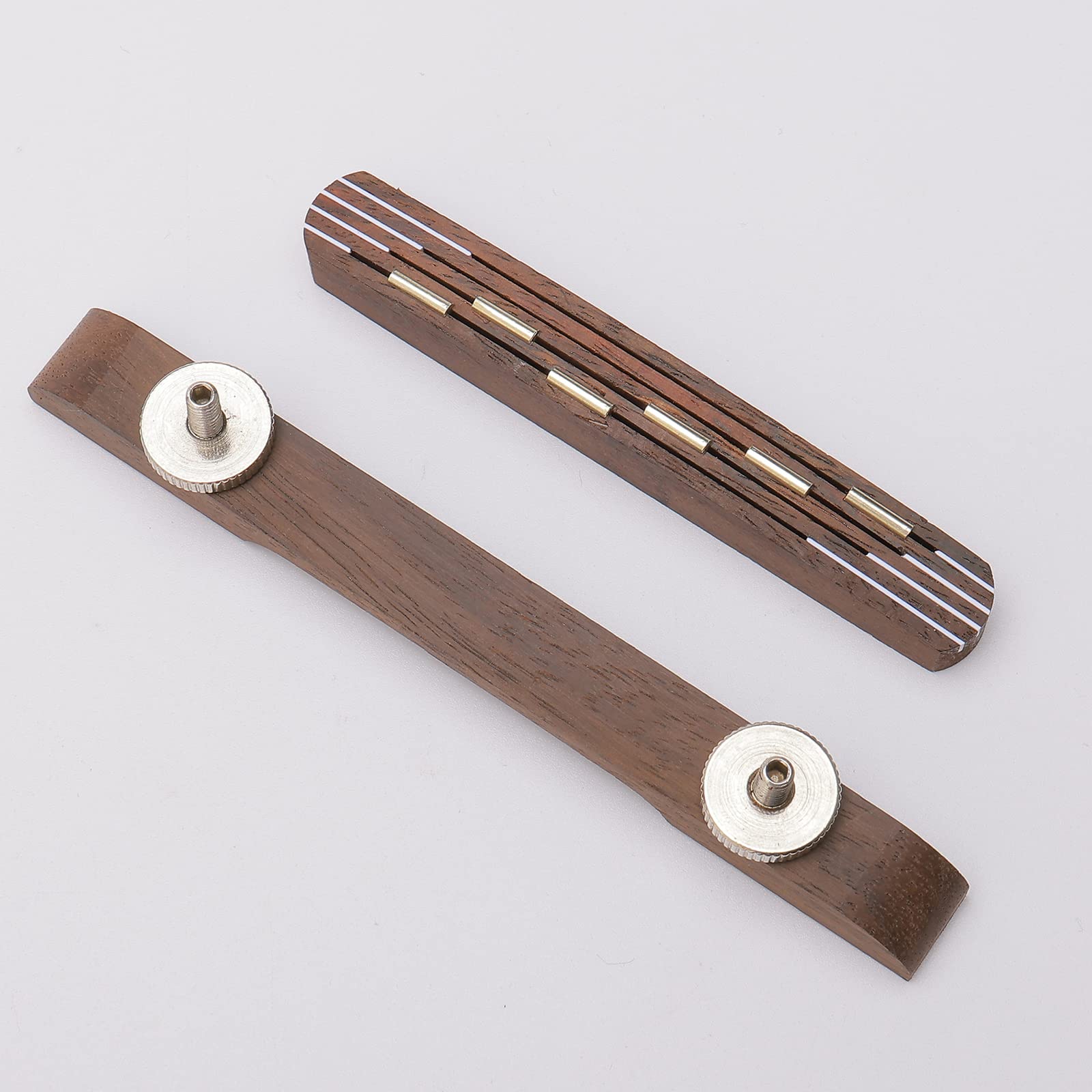 6 String Guitar Tremolo Bridge Vibrato Tailpiece - Rosewood Bridge for LP Guitar with 3L3R Locking Tuners & Strings (Black) | Perfect for Rock, Blues & Electric Guitar Upgrades