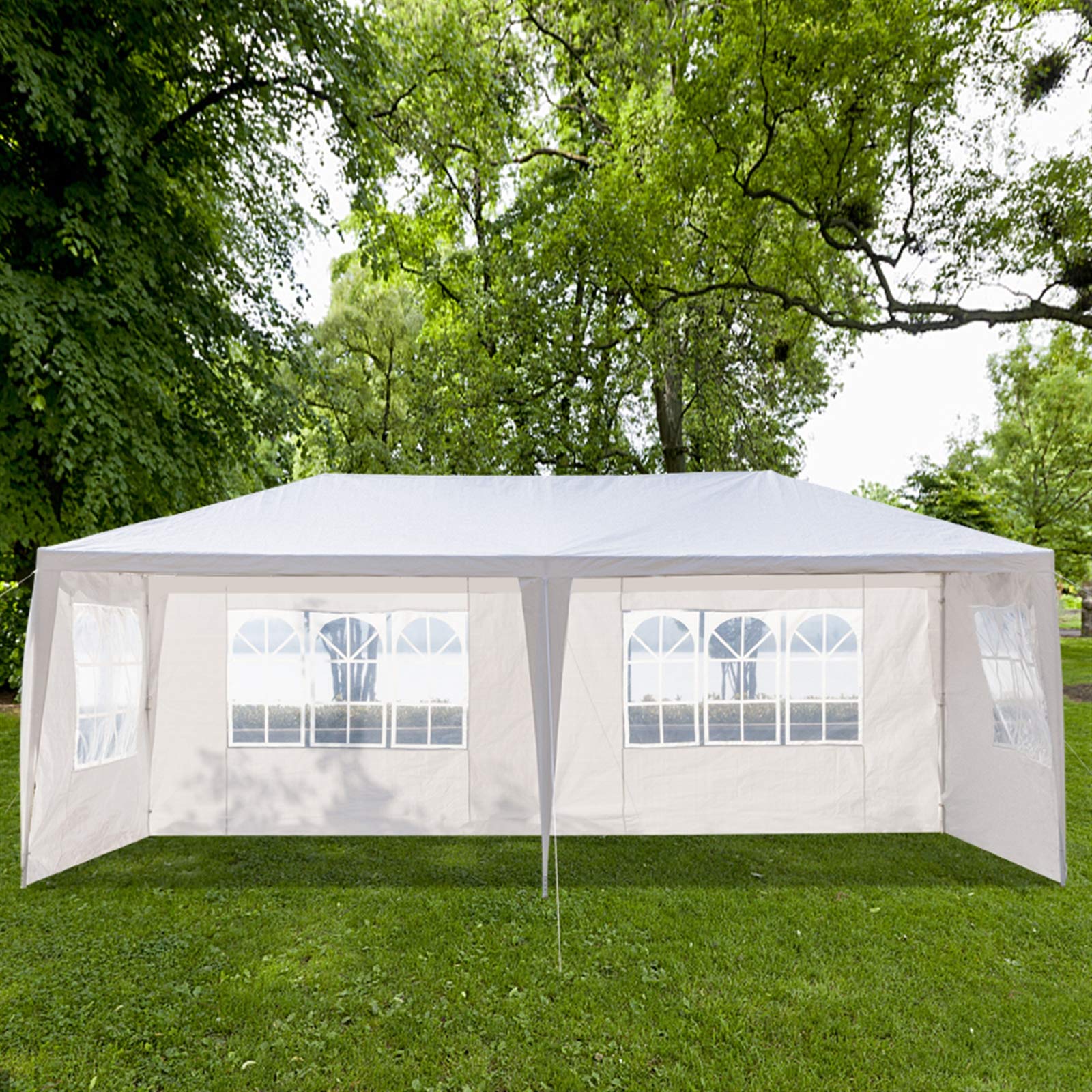 10'x20' Waterproof Outdoor Gazebo Canopy Tent with Removable Side Walls & Spiral Tubes - Perfect for Weddings, Parties, Camping, Market Stalls & Commercial Events