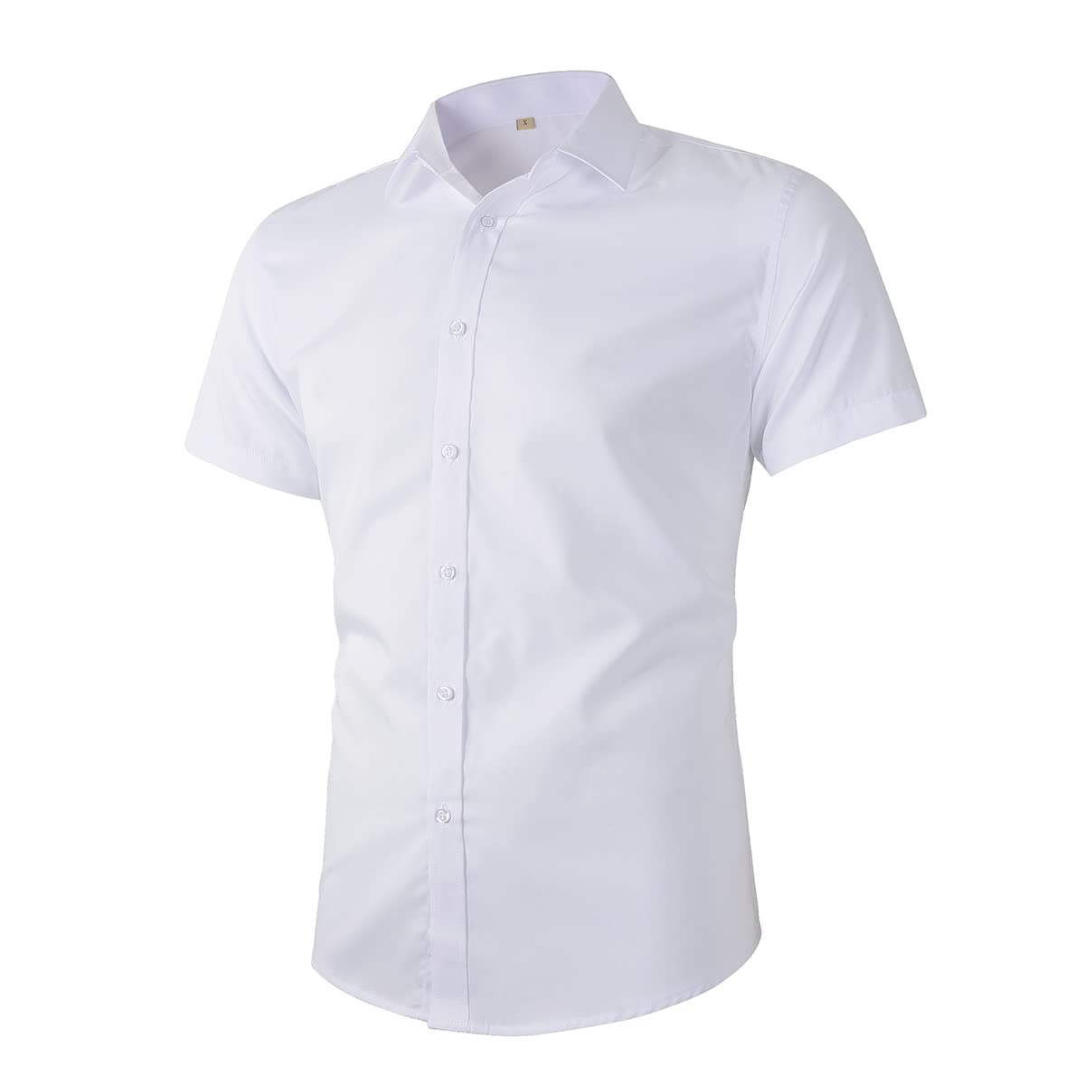 Beninos Men's Short Sleeve Dress Shirt - Slim Fit Business Casual Button Down Shirt for Office, Wedding & Formal Events | Wrinkle Resistant & Breathable Fabric