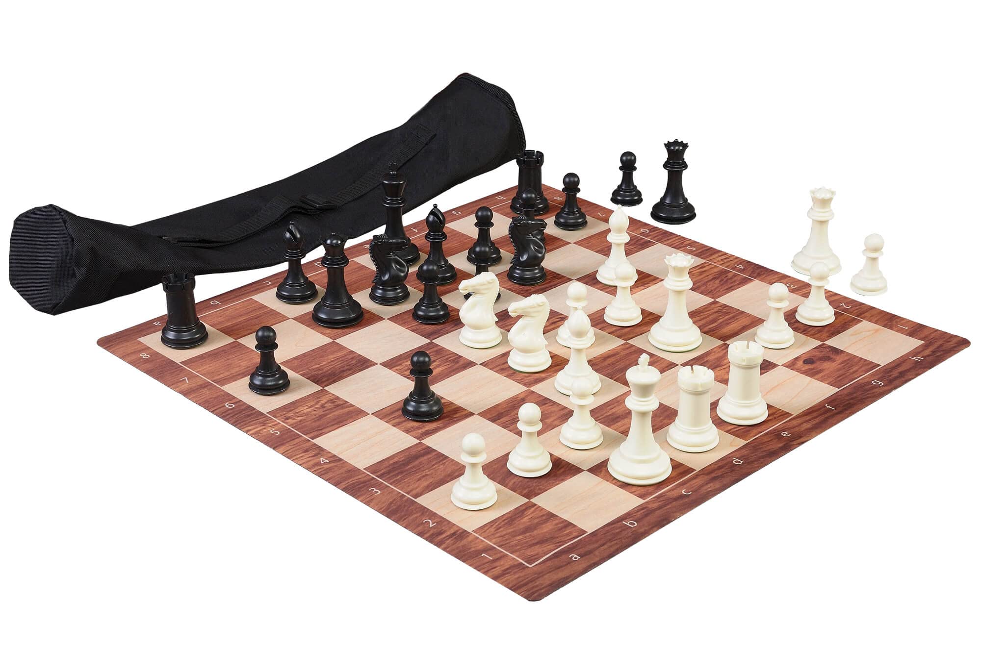 Premium Quadruple Weighted Mahogany Chess Set by The House of Staunton - Luxury Tournament Chess Board for Adults & Seniors - Perfect for Home, Office & Club Tournaments