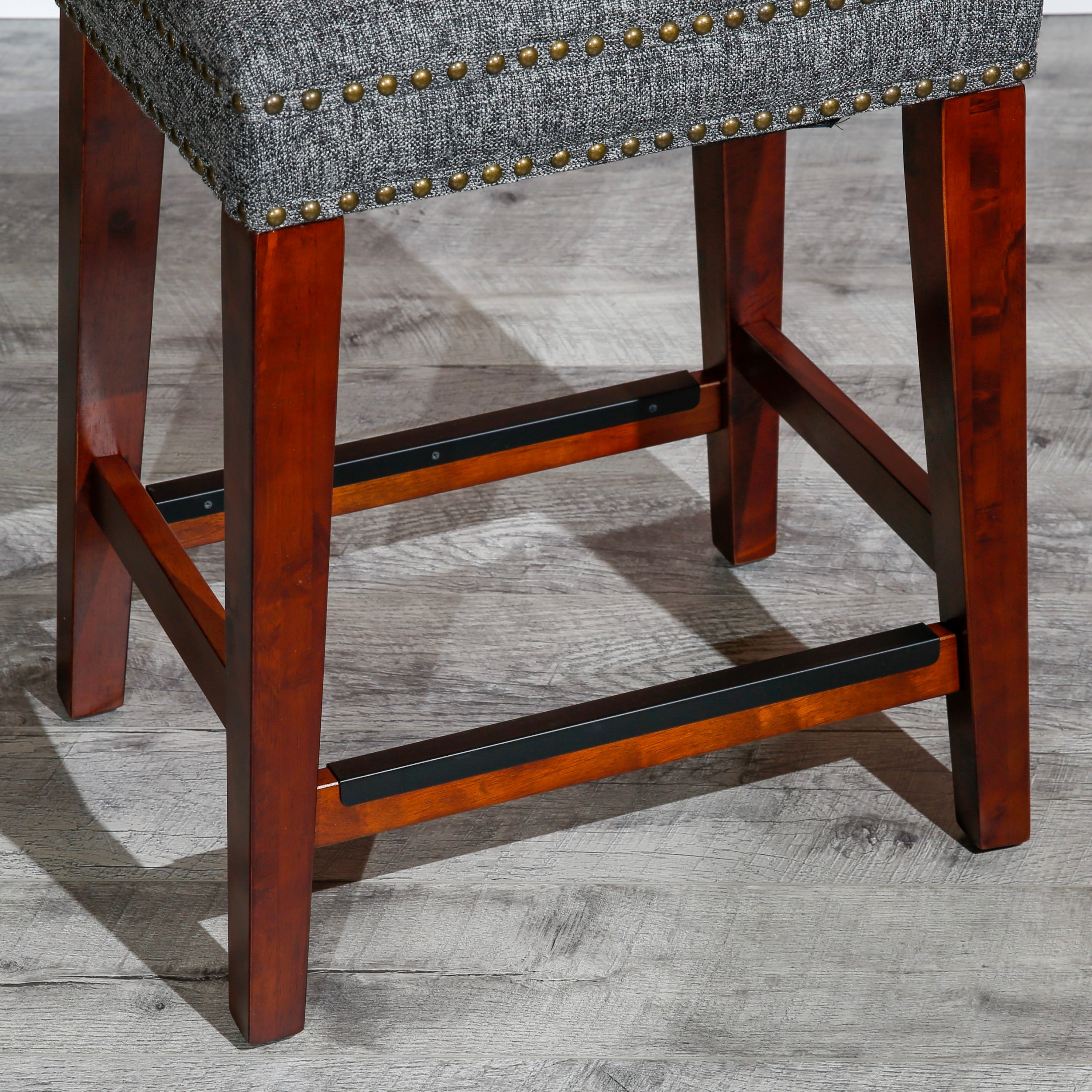 24 Inch Backless Counter Stool - Modern Kitchen Bar Stools for Breakfast Nook, Dining Island & Home Decor - Adjustable Height & Comfortable Seat