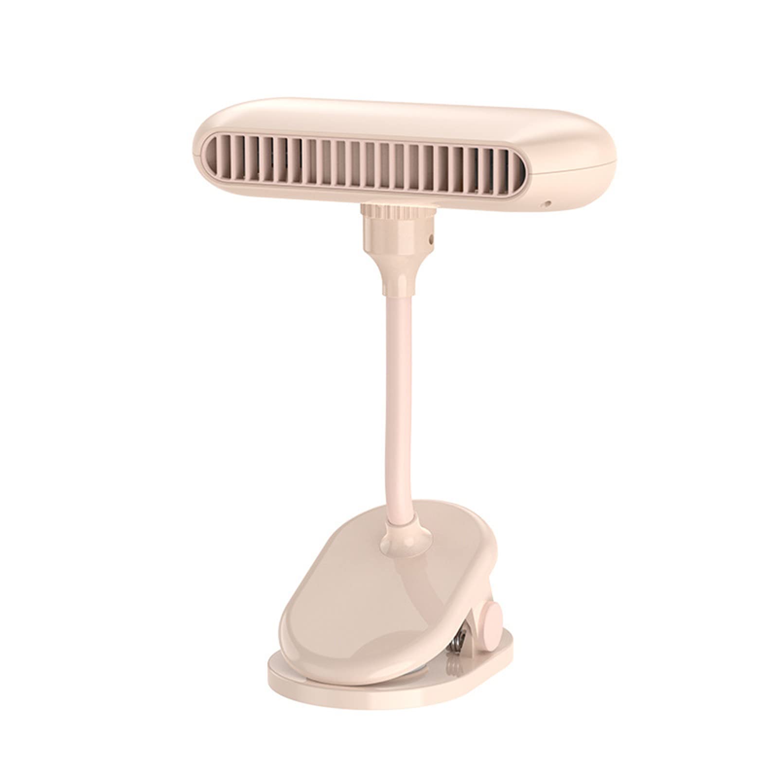 2#CN Portable Clip-On Desk Fan - 2400mAh USB Rechargeable, Quiet Cooling & Air Circulation for Office, Computer Monitor, Home, Dorm (White) - Perfect for Workspaces, Gaming Setups & Bedside Use