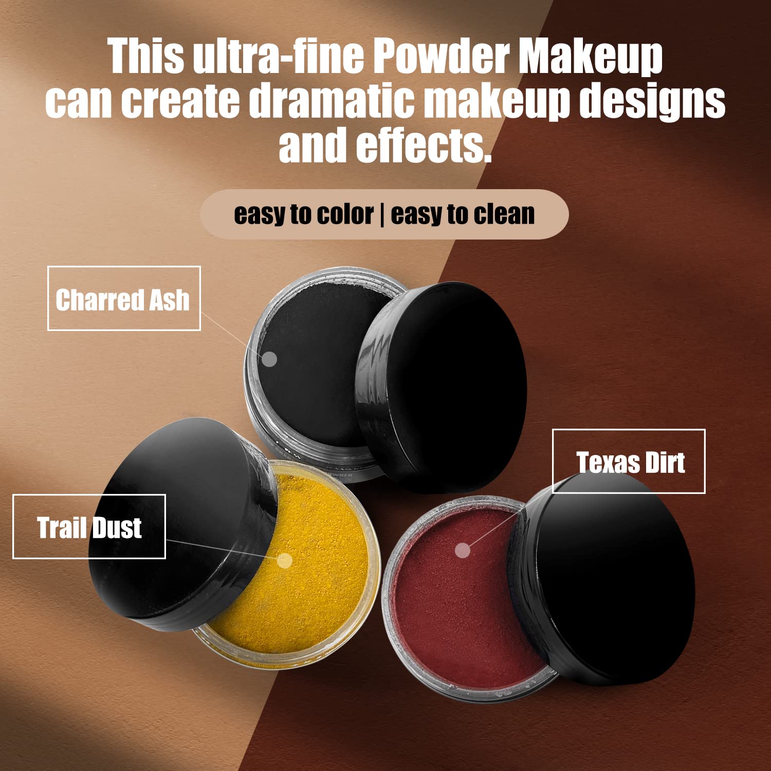 VIOLA HOUSE SFX Makeup Powder - Halloween Face Paint for Adults & Kids - Black 1.76 oz - Perfect for Costume Parties & Cosplay