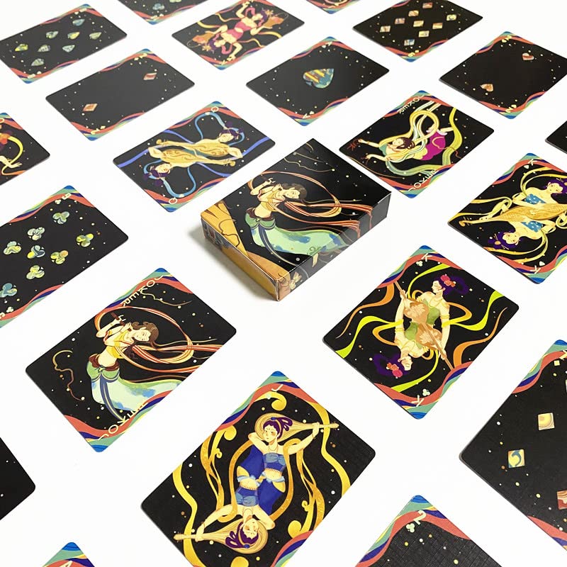 Premium Huxuan Yini Cardistry Playing Cards - Unique Poker Deck for Magic Tricks, Card Games & Party Fun - Ideal for Kids & Adults - Perfect for Card Flourishes, Poker Nights & Magic Shows