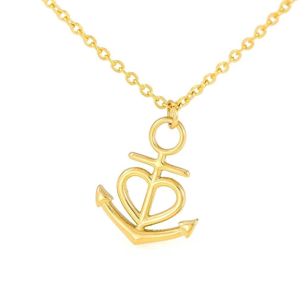 Personalized Heart Anchor Necklace - Handmade Retirement Gift for Women & Navy Colleagues - Perfect for Farewell Parties & Job Transitions