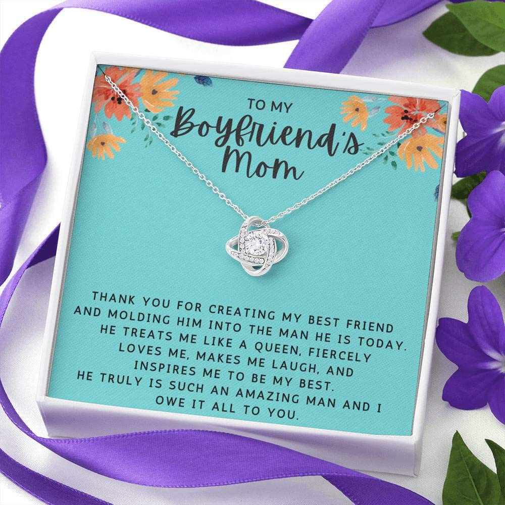Personalized Necklace Gift for Boyfriend's Mom - Elegant Jewelry with Gift Box | Perfect for Mother's Day, Birthday & Special Occasions
