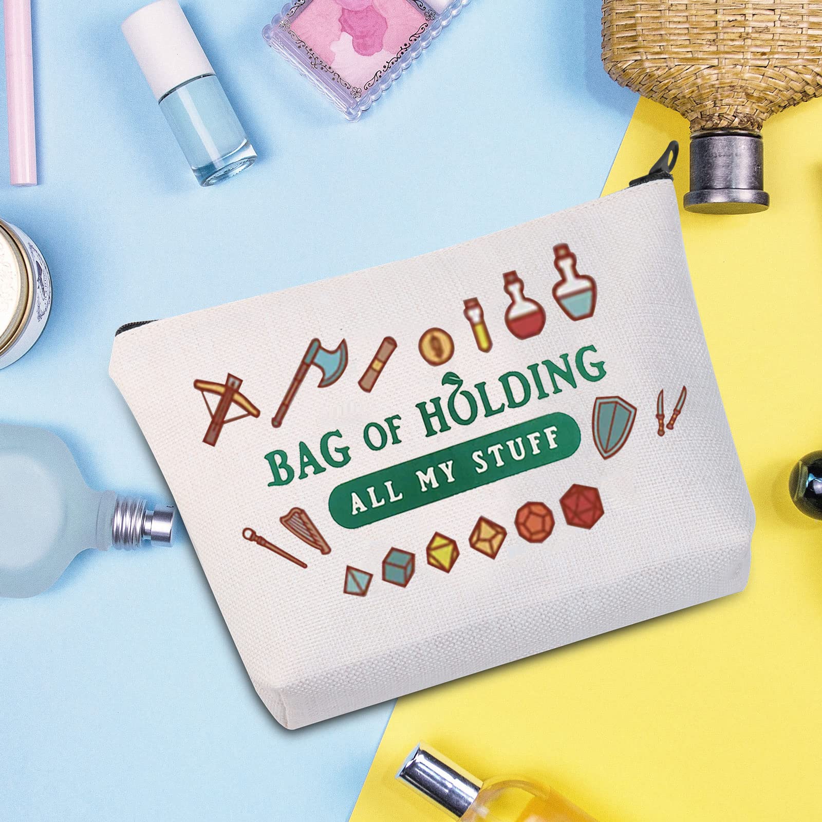 WZMPA Bag of Holding - Large Cosmetic Makeup Pouch & Gaming Accessory Organizer | Perfect Gift for Gamers & Makeup Lovers | Durable Zipper Travel Bag for Friends & Family | Great for Conventions, Travel & Daily Storage