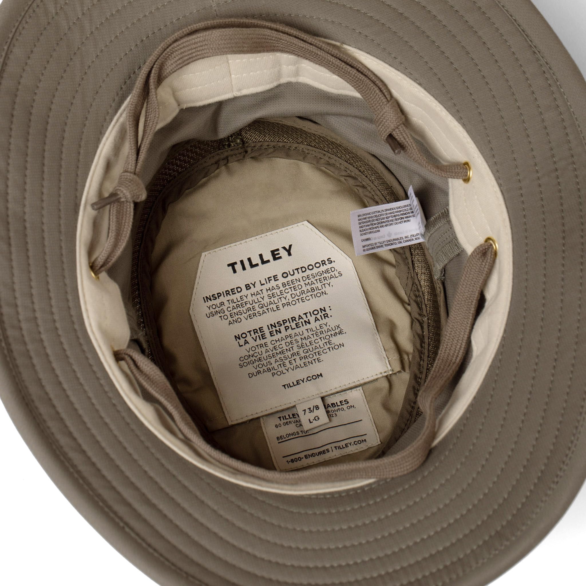 Tilley T5MO Organic Airflo Sun Hat for Men - UPF 50+ UV Protection, Breathable Travel & Outdoor Hat, Olive Green, Size 7.25 (US) - Perfect for Hiking, Fishing, Gardening & Beach Activities