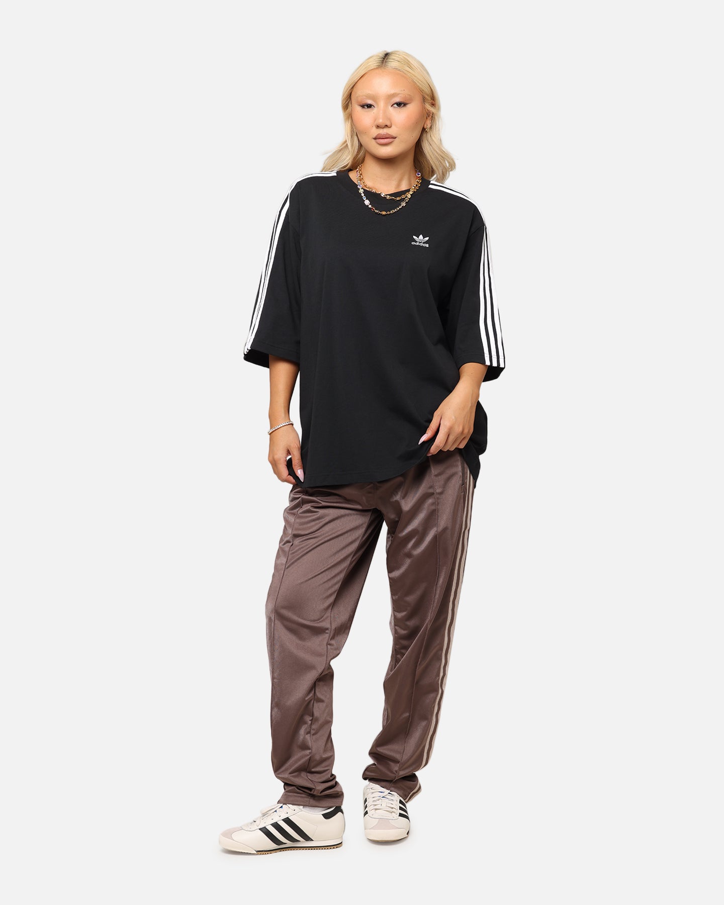 Adidas Oversized T-Shirt for Men - Black Cotton Casual Tee for Streetwear & Everyday Comfort