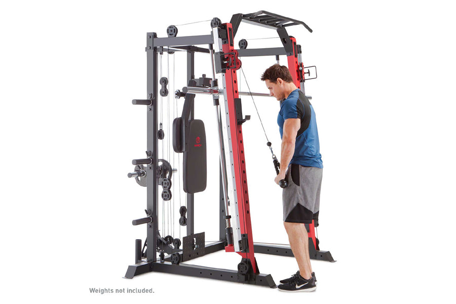 Marcy SM 4033 Smith Machine & Power Cage - Heavy Duty Home Gym Equipment for Strength Training | Perfect for Weight Lifting, Squats, Bench Press & Full-Body Workouts